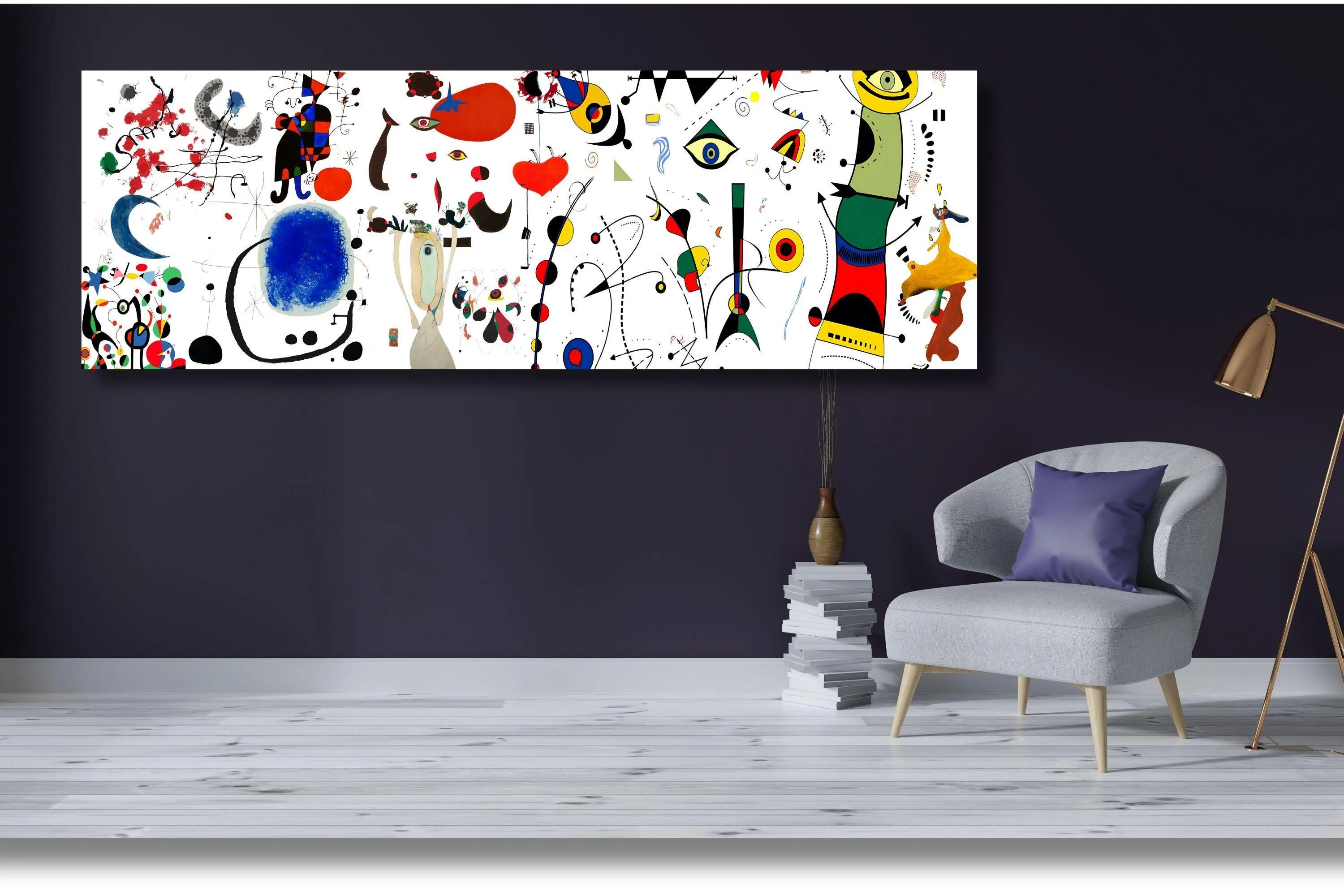 Joan Miro Extra Large Wall Art Canvas,Joan Miro Painting Print Art,Joan Miró Abstract Canvas Wall Art/96 - image 3