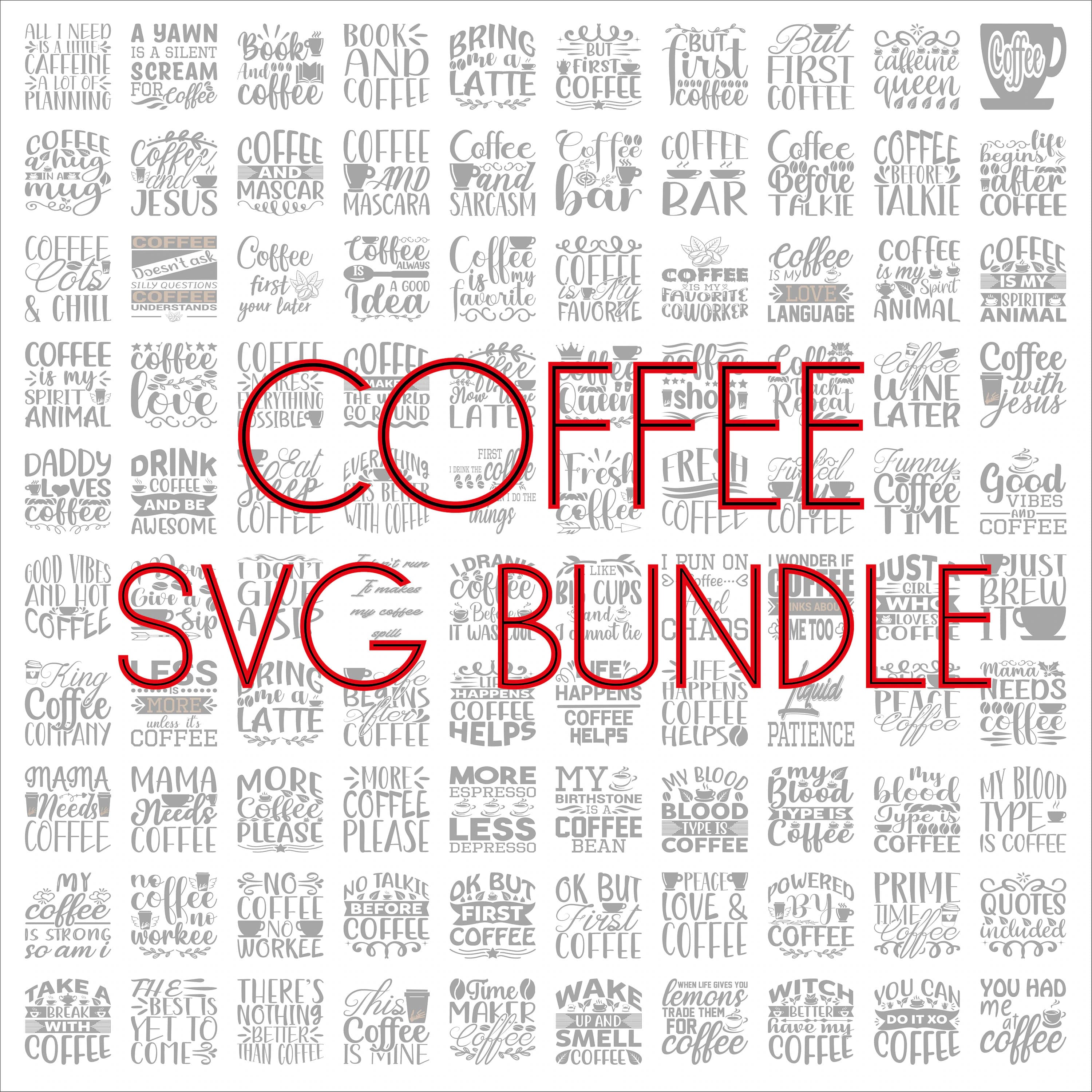 Coffee SVG Bundle, SVG Files for cricut, Digital download, Coffee PNG, 100 Coffee graphics, Cricut cutting files, Coffee Jpg, Coffee Lover