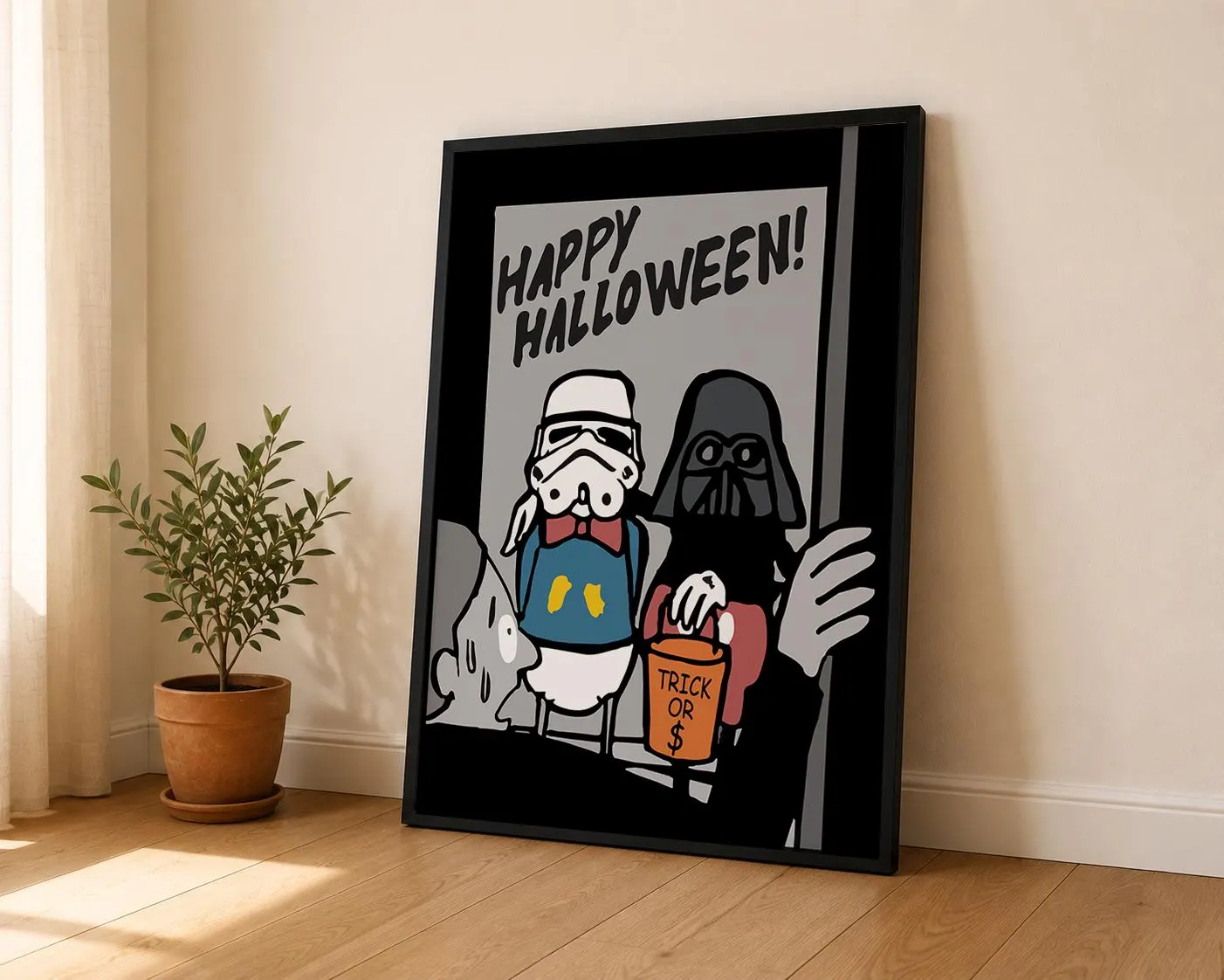 Jean Jullien - Happy Halloween Satirical Pop Culture Print, Funny Costume Illustration Poster, Seasonal Wall Art Digital Download - image 4