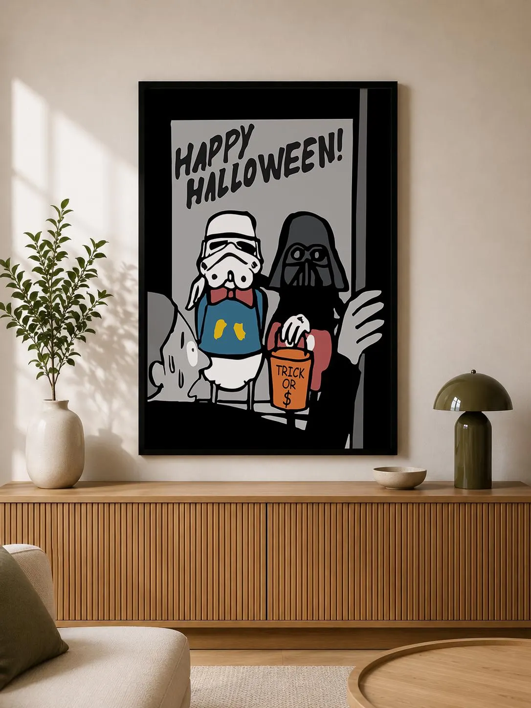 Jean Jullien - Happy Halloween Satirical Pop Culture Print, Funny Costume Illustration Poster, Seasonal Wall Art Digital Download - image 3