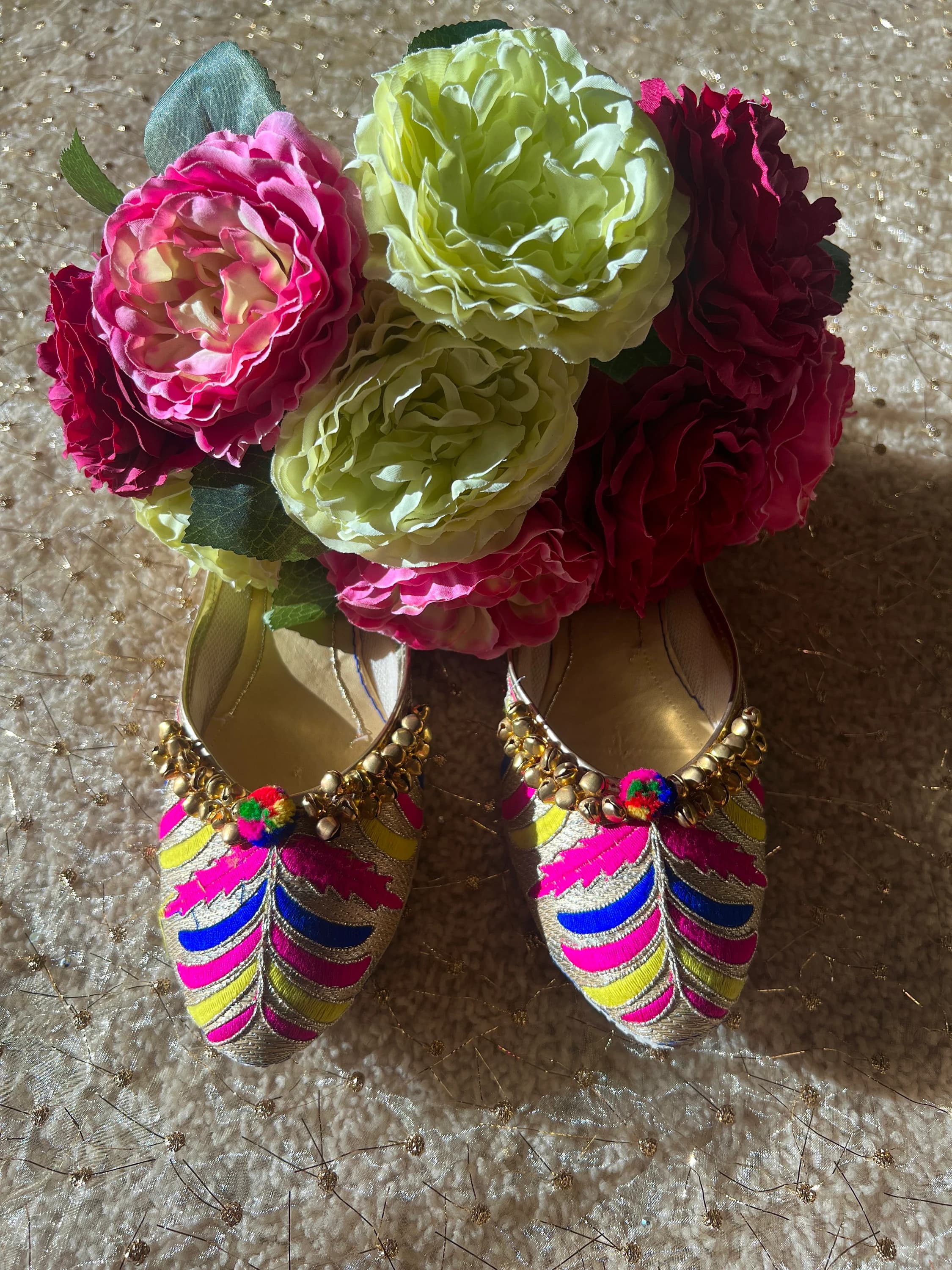 Colorful Luxury Handmade Intricate Punjabi Jutti | Indian Wedding Shoes | Traditional Indian Punjabi Shoes for Kids and Women