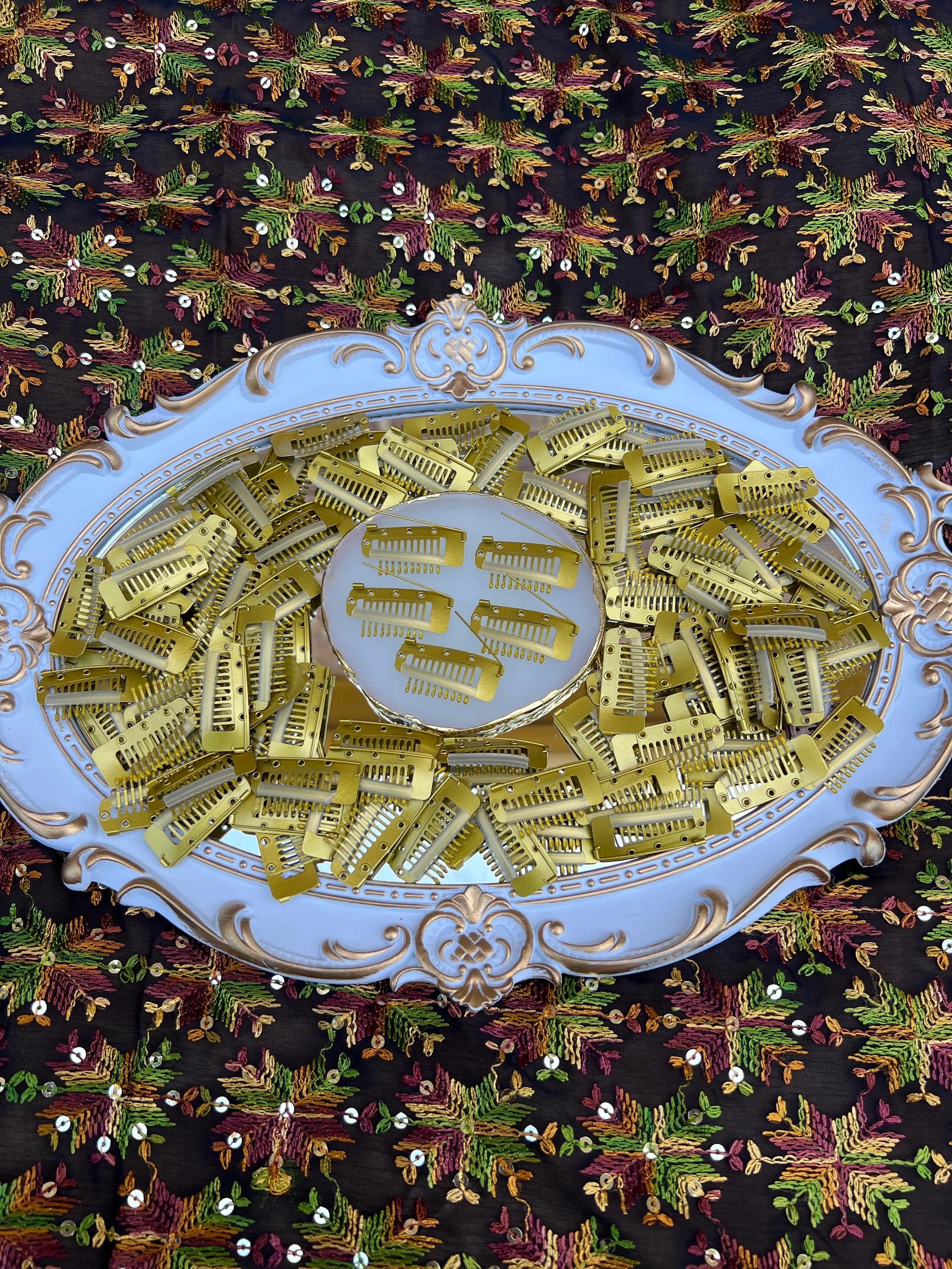 Chunni Dupatta Hijab Tikka Setting Grip Clips with Safety Pin for Indian Pakistani Weddings and Functions - image 3