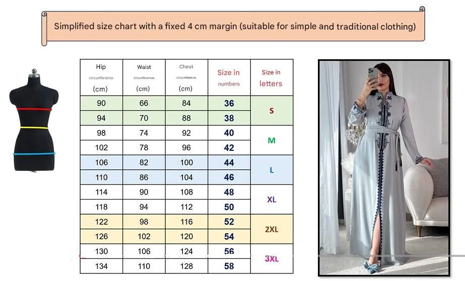Patron de couture Abaya avec poche Pdf A4-A0| Robe Aline|Modèles de vêtements nationaux arabes/Niqab /tailles xs--xl/mode musulmane, hijab - image 4