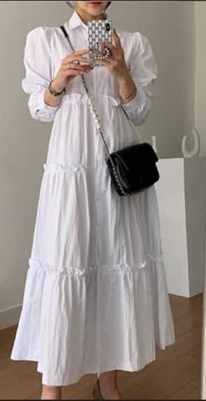 Frill tiered shirt dress Digital PDF Sewing Pattern /Maxi Long Sleeve/Size S to XXXL // Téléchargement instantané avec 6 tailles imprimables - image 4