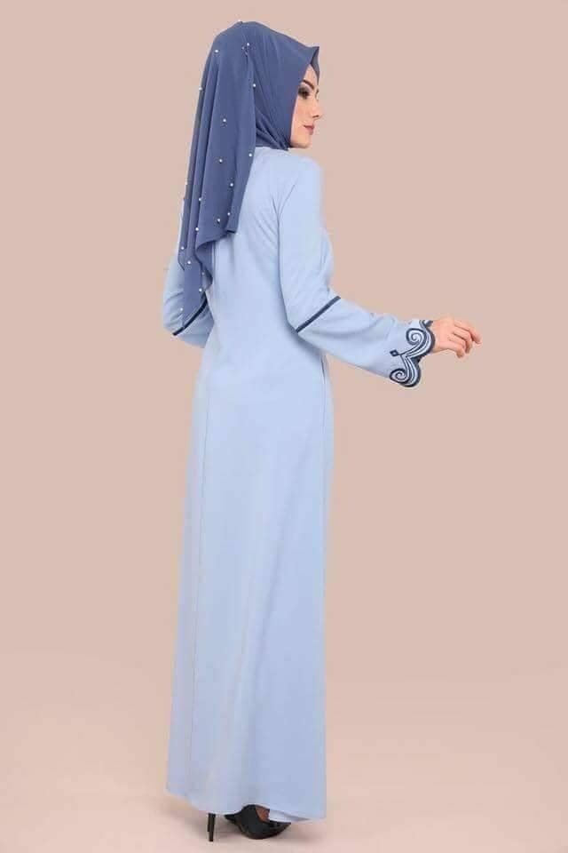 Digital Abaya Sewing Pattern PDF Elegant Zipper Front Abaya with Embroidery Details | Modest  DIY Dress | Printable A4 Pattern M to 3XL - image 5