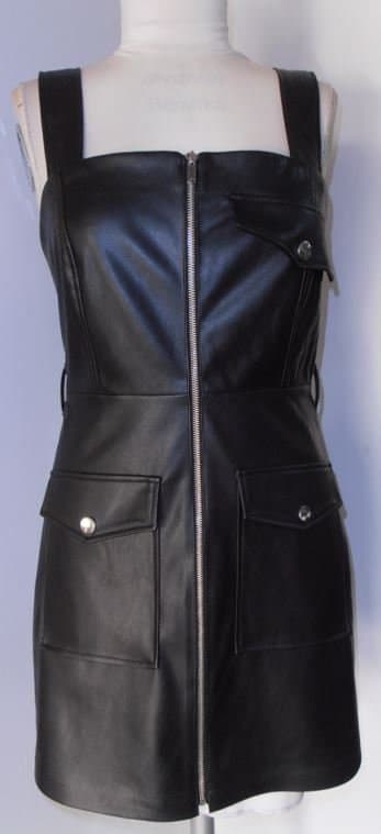 Women's Fashion Strap Zipper Faux Leather Dress/ pdf pattern XS-S-M-L/ Sleeveless Dress / Cocktail Dress / Evening Dress / Autumn and winter - image 3