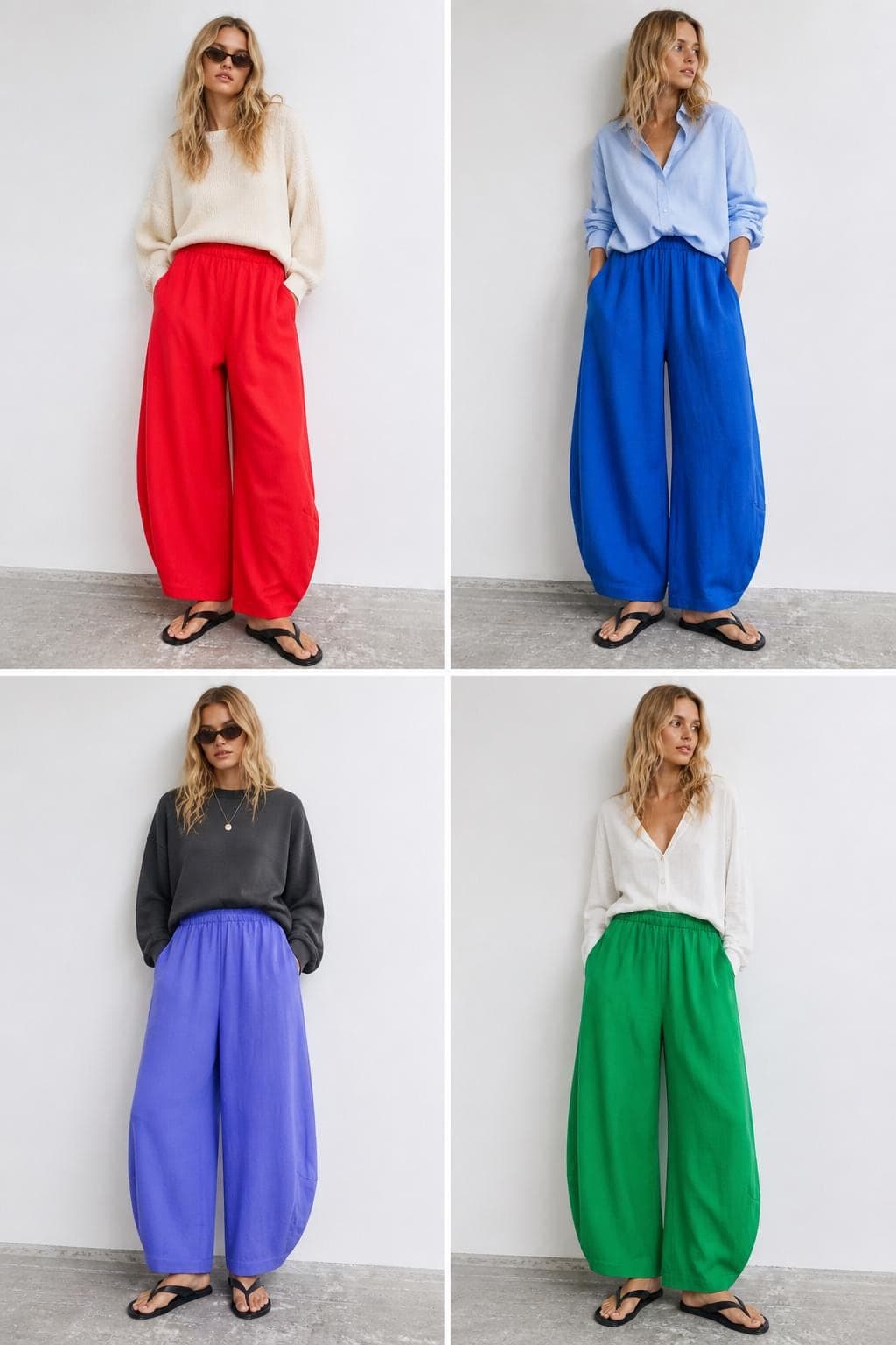Lina Balloon Pants Sewing Pattern PDF XS-XL, Wide Leg Harem Pants, Elastic Waist Trousers, Easy Beginner Pattern A4 A0 Instant Download - image 5