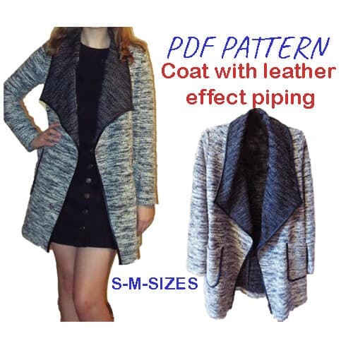 Ariana Winter Coat Sewing Pattern/ S-M/ DIY Cardigan / Sewing Patterns For Women