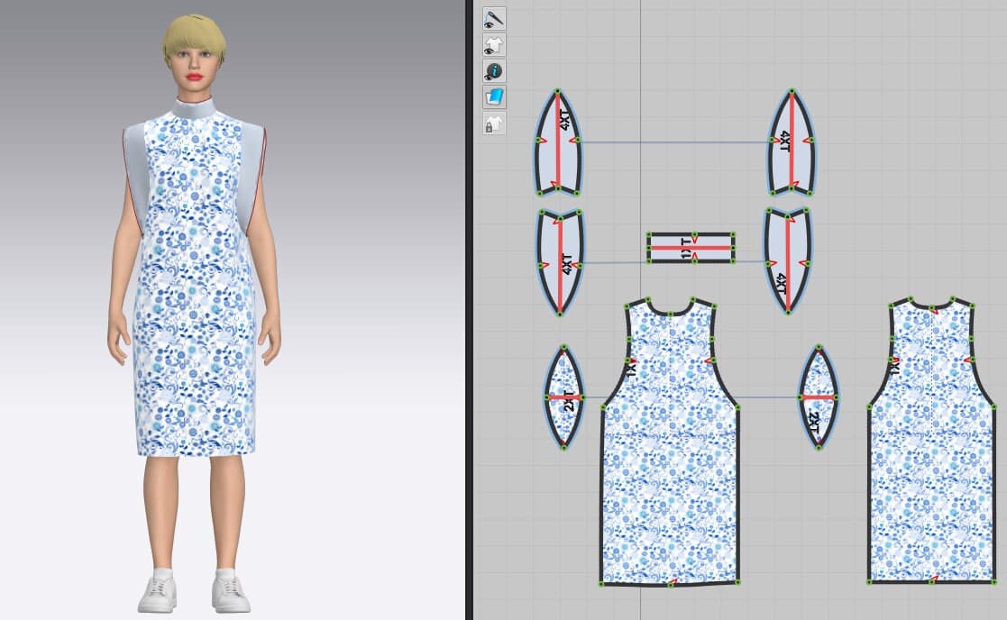 Cap Sleeve Mock Neck Top& dress  Digital PDF Sewing Pattern /US Size XS-L / summer dress /Instant Download with 4 Printable Sizes - image 3