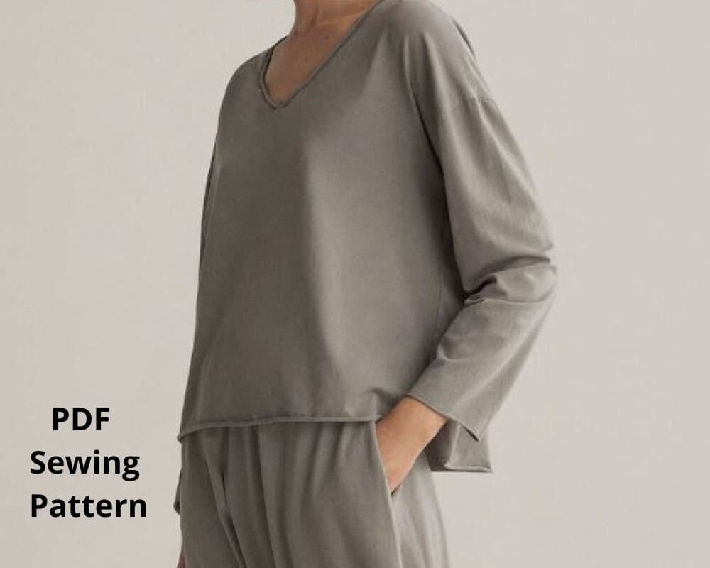 Cotton sleeve T-Shirt pdf Sewing Pattern,Staple T-Shirt Women's | XS-to-XXL | Instant Download | Easy Digital PDF - image 3