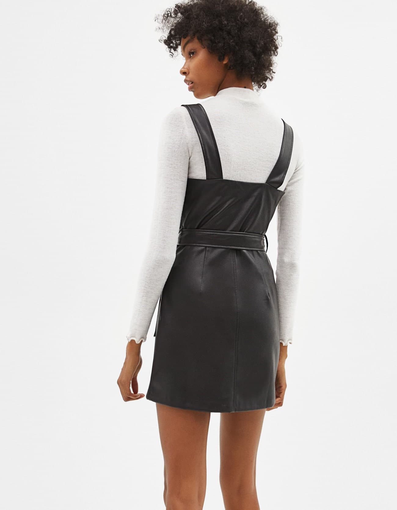 Women's Fashion Strap Zipper Faux Leather Dress/ pdf pattern XS-S-M-L/ Sleeveless Dress / Cocktail Dress / Evening Dress / Autumn and winter - image 5