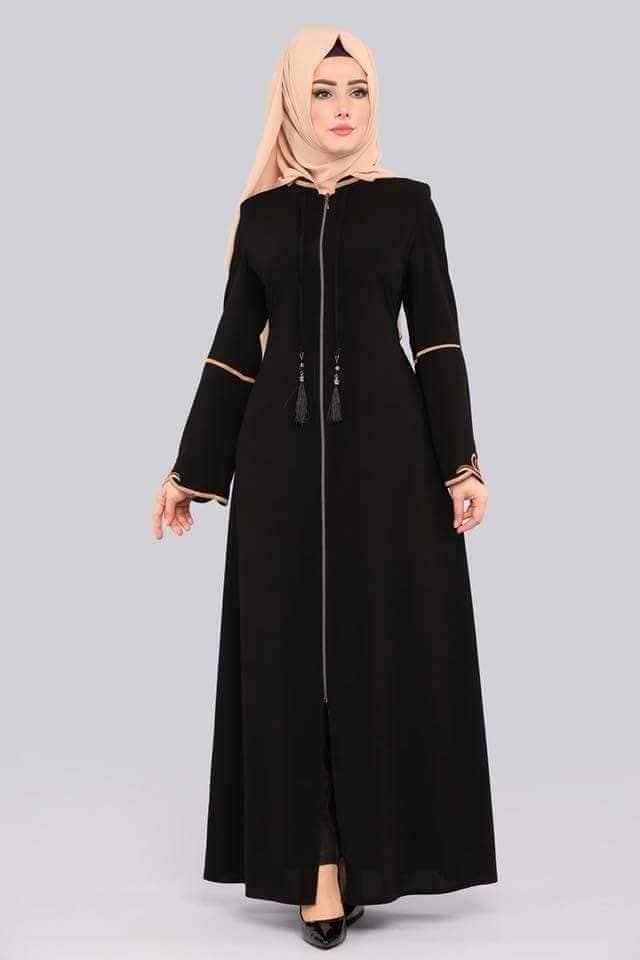 Digital Abaya Sewing Pattern PDF Elegant Zipper Front Abaya with Embroidery Details | Modest  DIY Dress | Printable A4 Pattern M to 3XL - image 3
