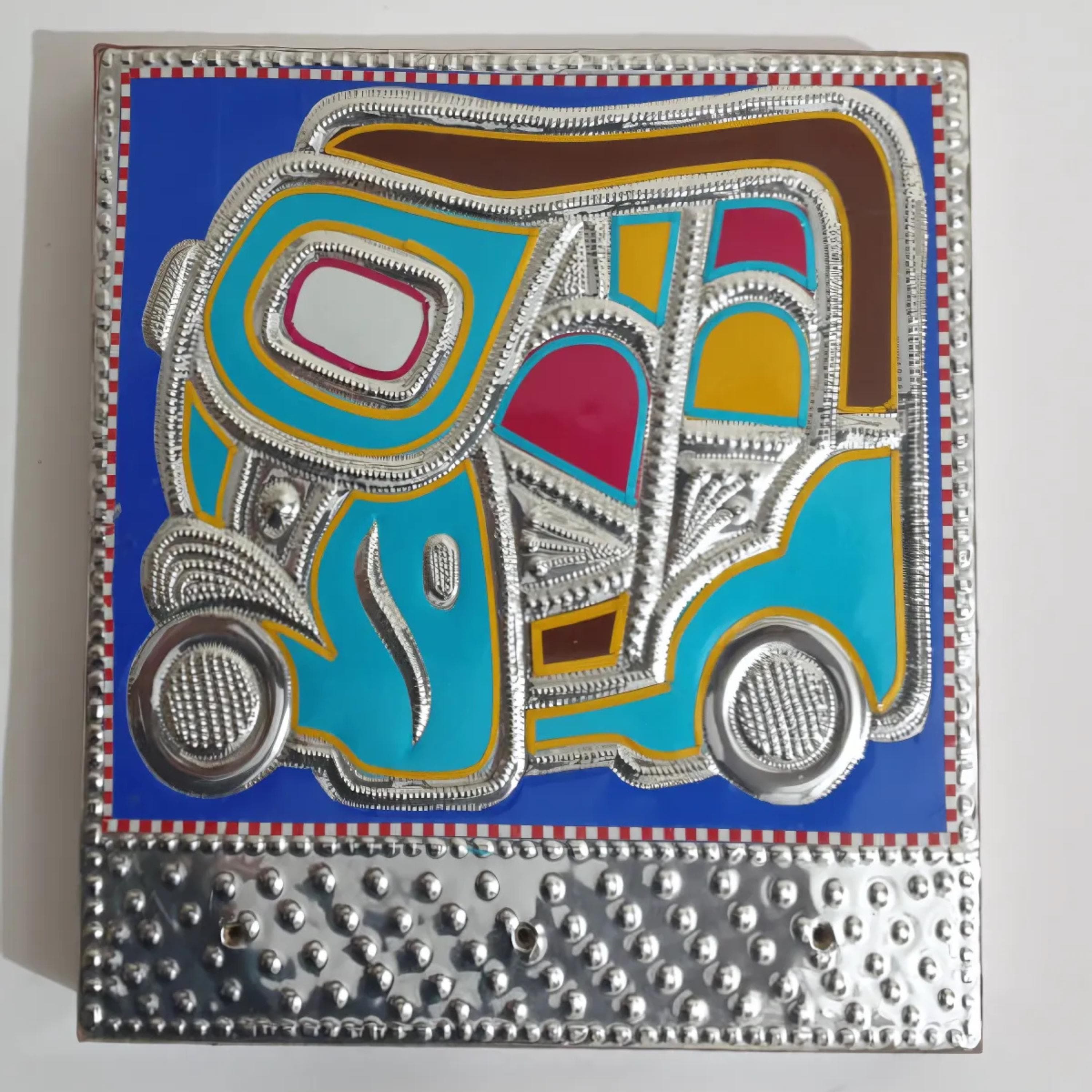 Truck Art Keyholders | Hand-Painted Key Organizer | Pakistani Folk Art Decor | Colorful Wall Hanging | Ethnic Key Rack |Unique Handmade Gift