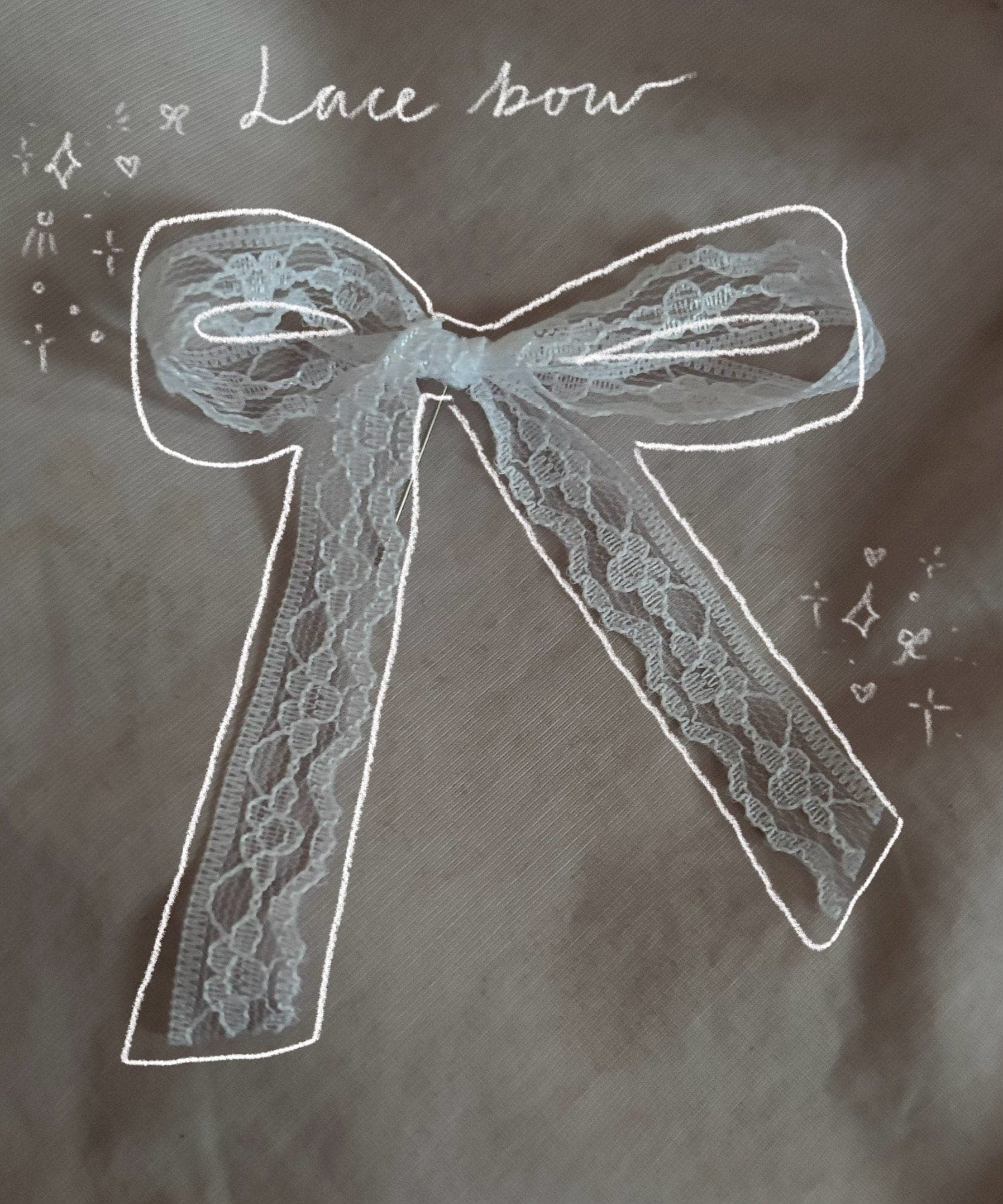 Lace Hijab Bow Pin - Coquette Accessory for Hijabis
