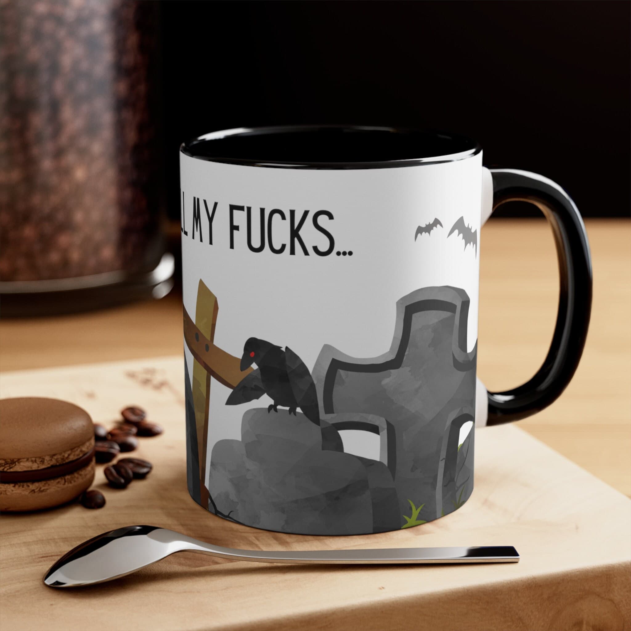 Halloween Graveyard Mug, Funny Adult Humor, White Elephant Gift - image 3