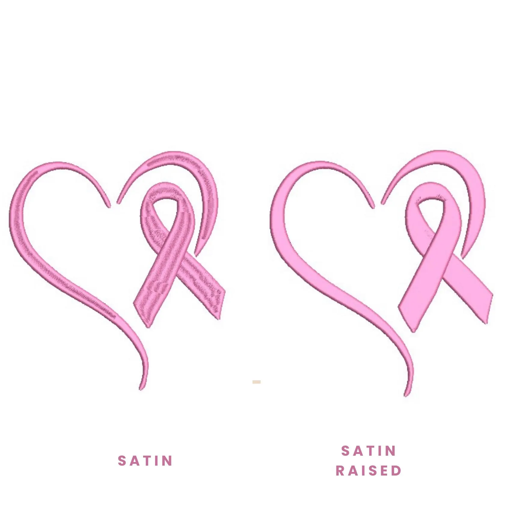 Pink Ribbon Embroidery Design, Cancer Ribbon heart Embroidery Machine, Cancer Awareness Ribbon Embroidery design, Cancer Ribbon Silhouette. - image 4