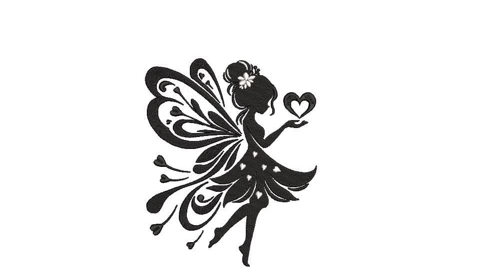 Fairy Embroidery Design, Machine Embroidery File, 5 Sizes, Instant Download. - image 5