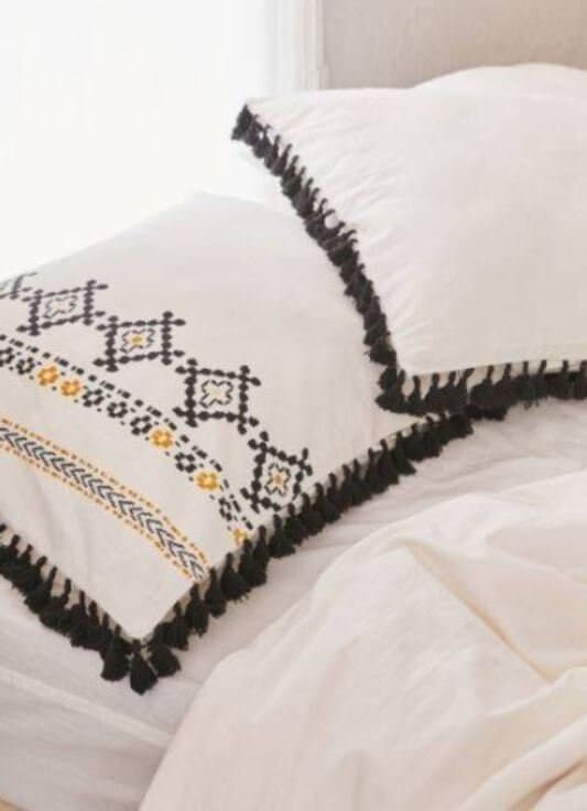 Pillow Embroidery Machine, Moroccan Style Pillow Embroidery design, Berber Pillow Embroidery Pattern, Duvet Cover Embroidery Design.