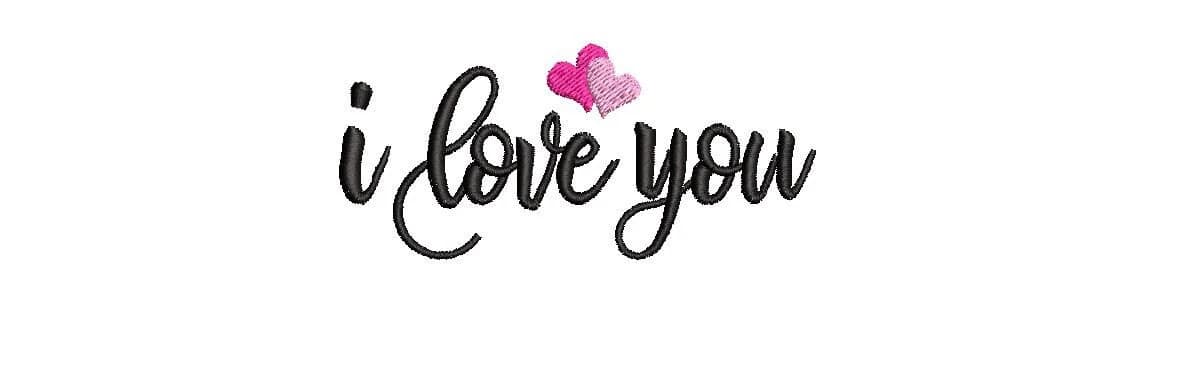 I love you Embroidery Pattern, Love Embroidery Design, Valentine Day Embroidery Machine, Digital Embroidery Machine, Instant Download.