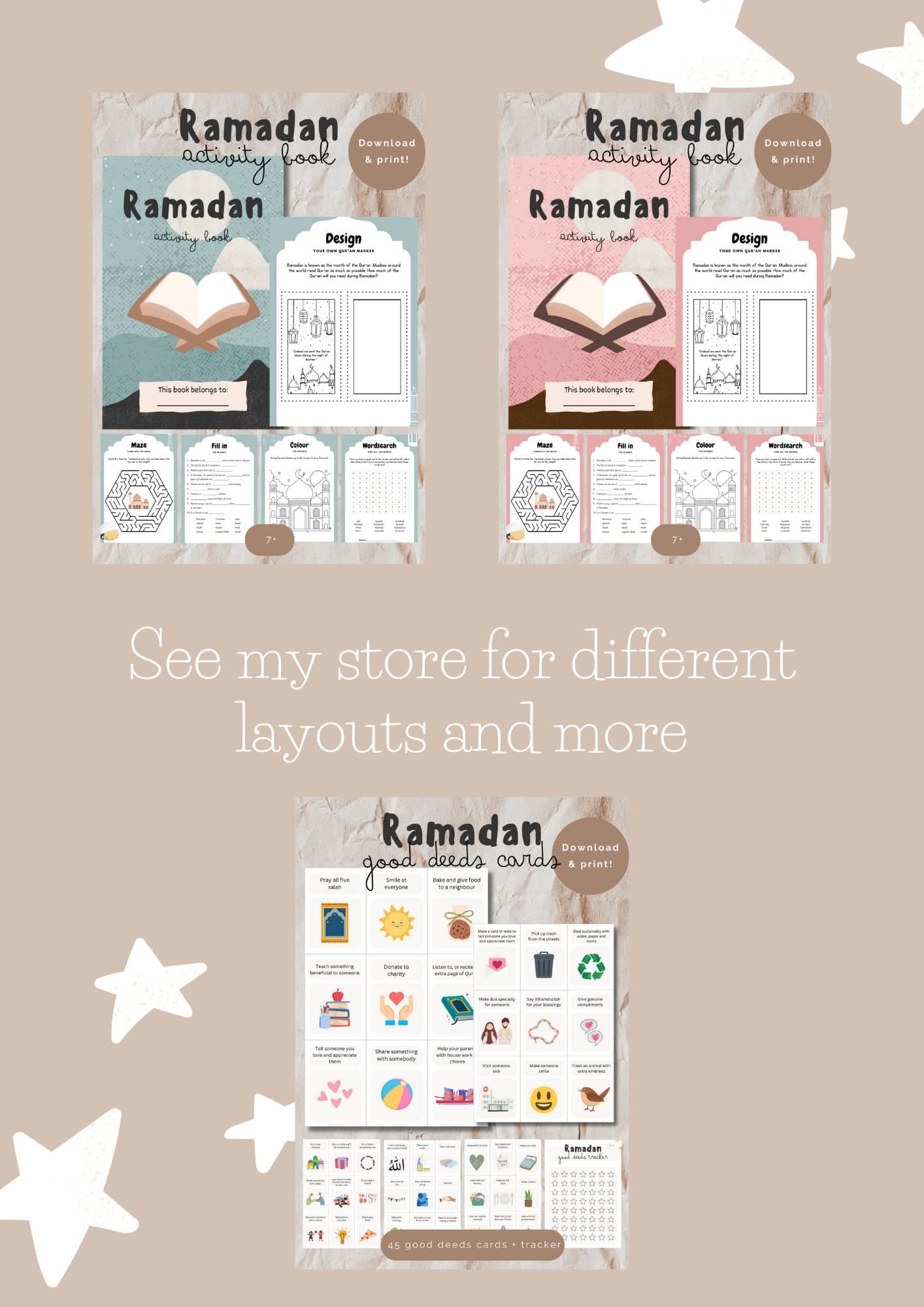 Ramadan activity book for kids 7+, Printable Ramadan activitybook - image 5