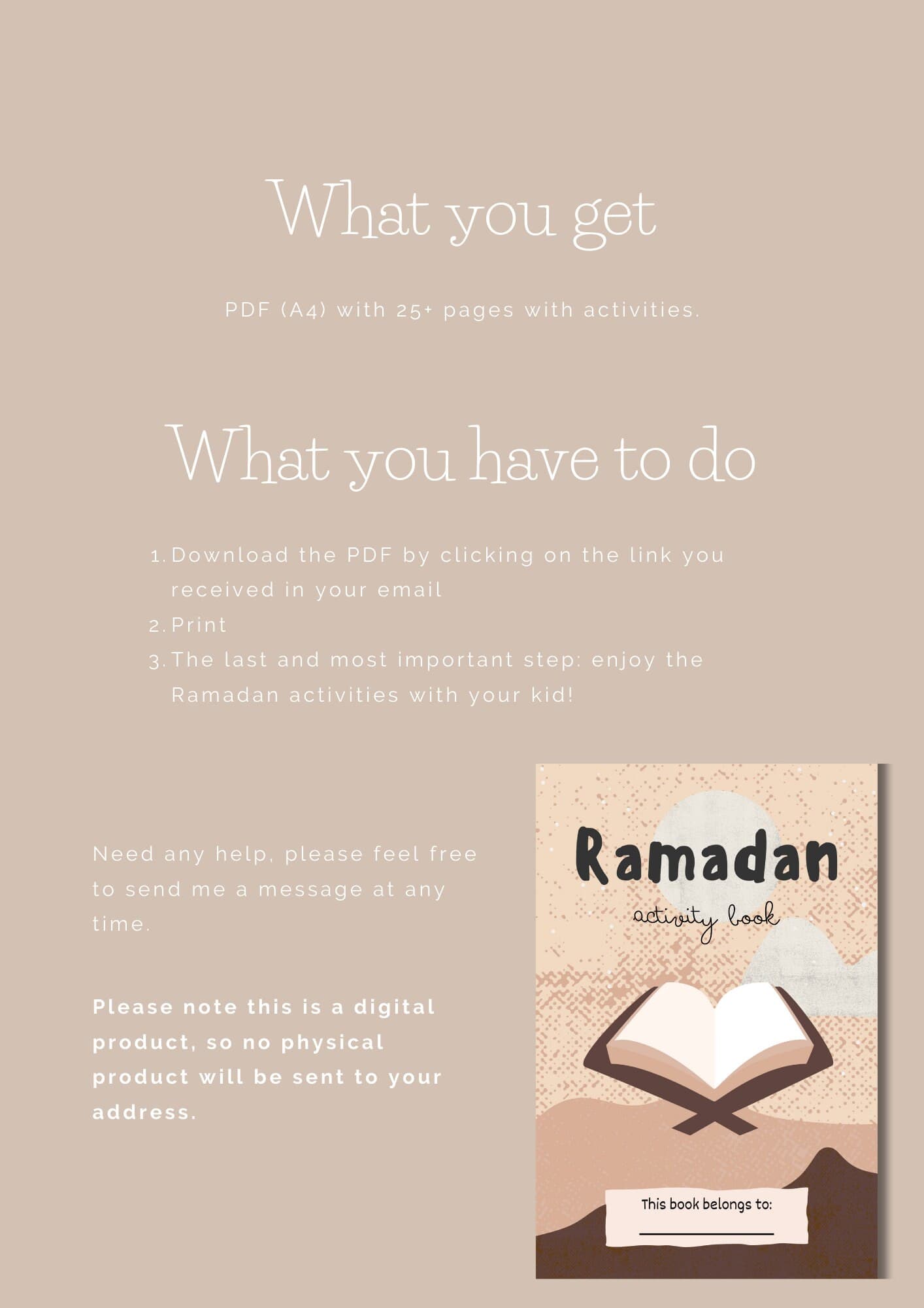 Ramadan activity book for kids 7+, Printable Ramadan activitybook - image 4