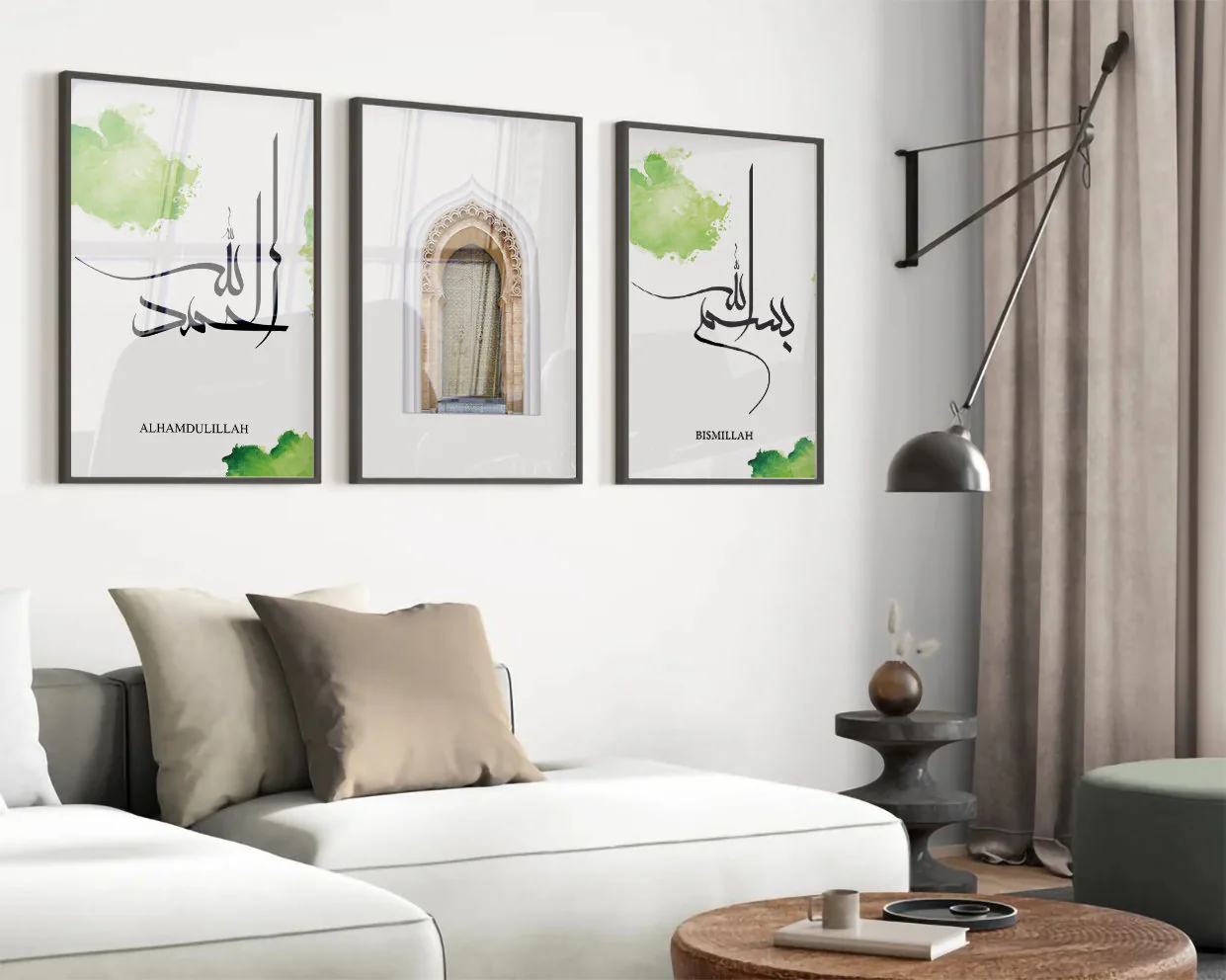 Islamic Wall Art Prints: Bismillah, Alhamdulillah, Islamic Door (Digital Download)