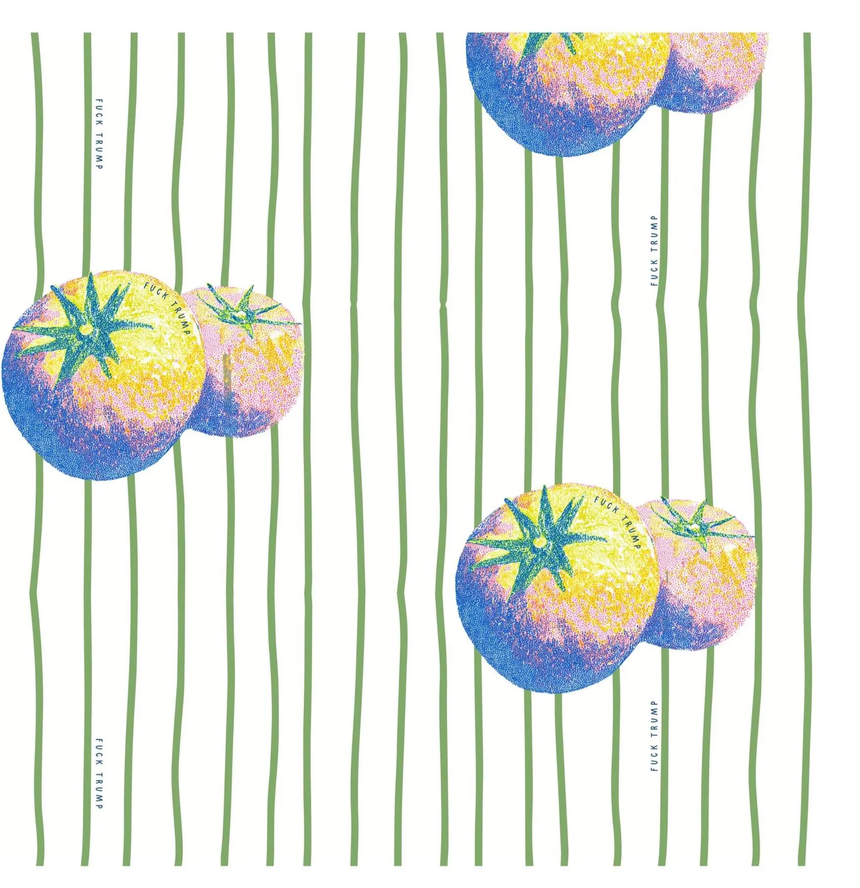 Subtle Anti Trump Pink Tomatoes Hand Towel, Fuck Trump Boho Fruit Vegetables Decor, Mom Gift - image 3