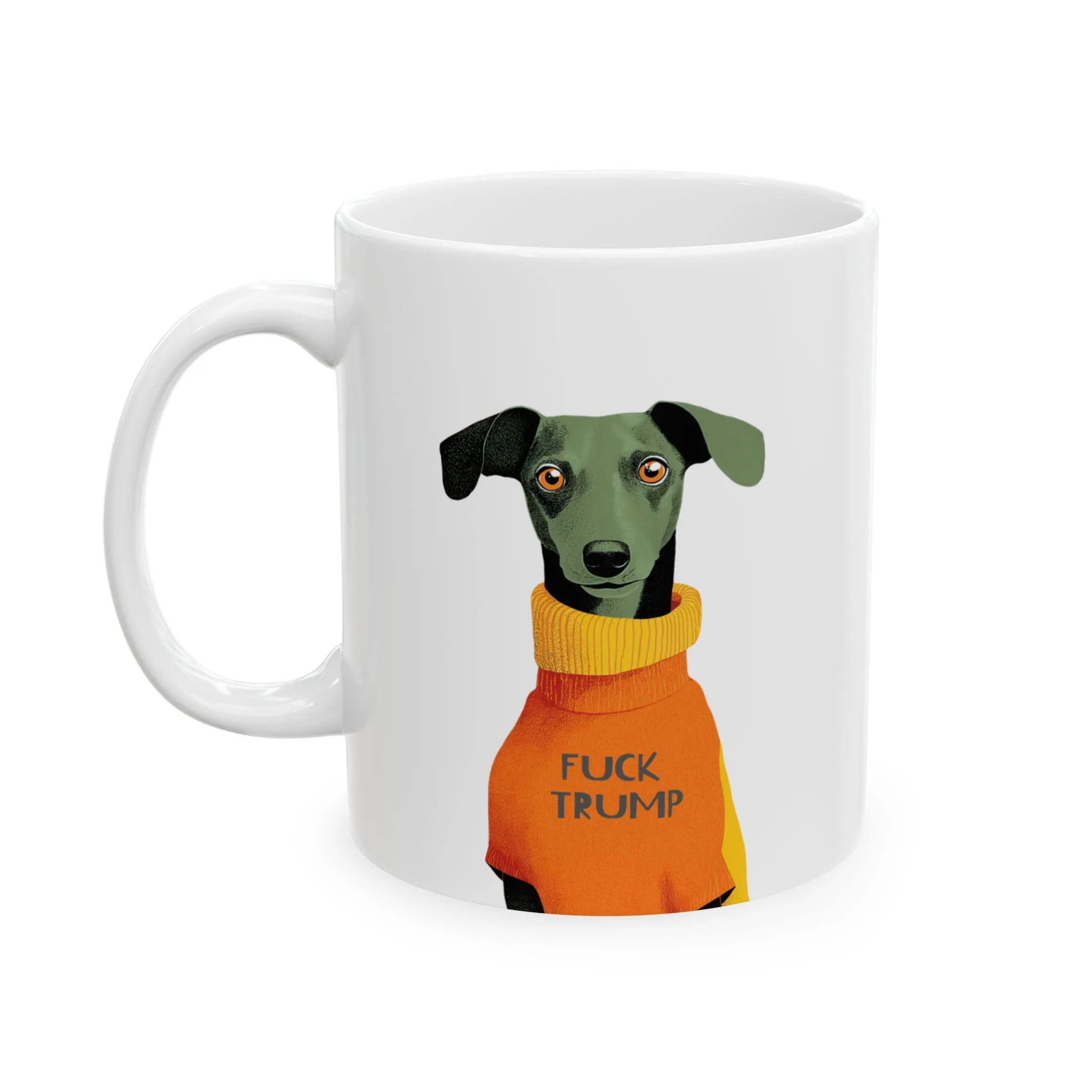 Funny Dachshund Anti Trump Mug, Fuck Trump Dog Lover Coffee Cup, Democrat Terrier Parent Kitchen Decor Gift - image 3