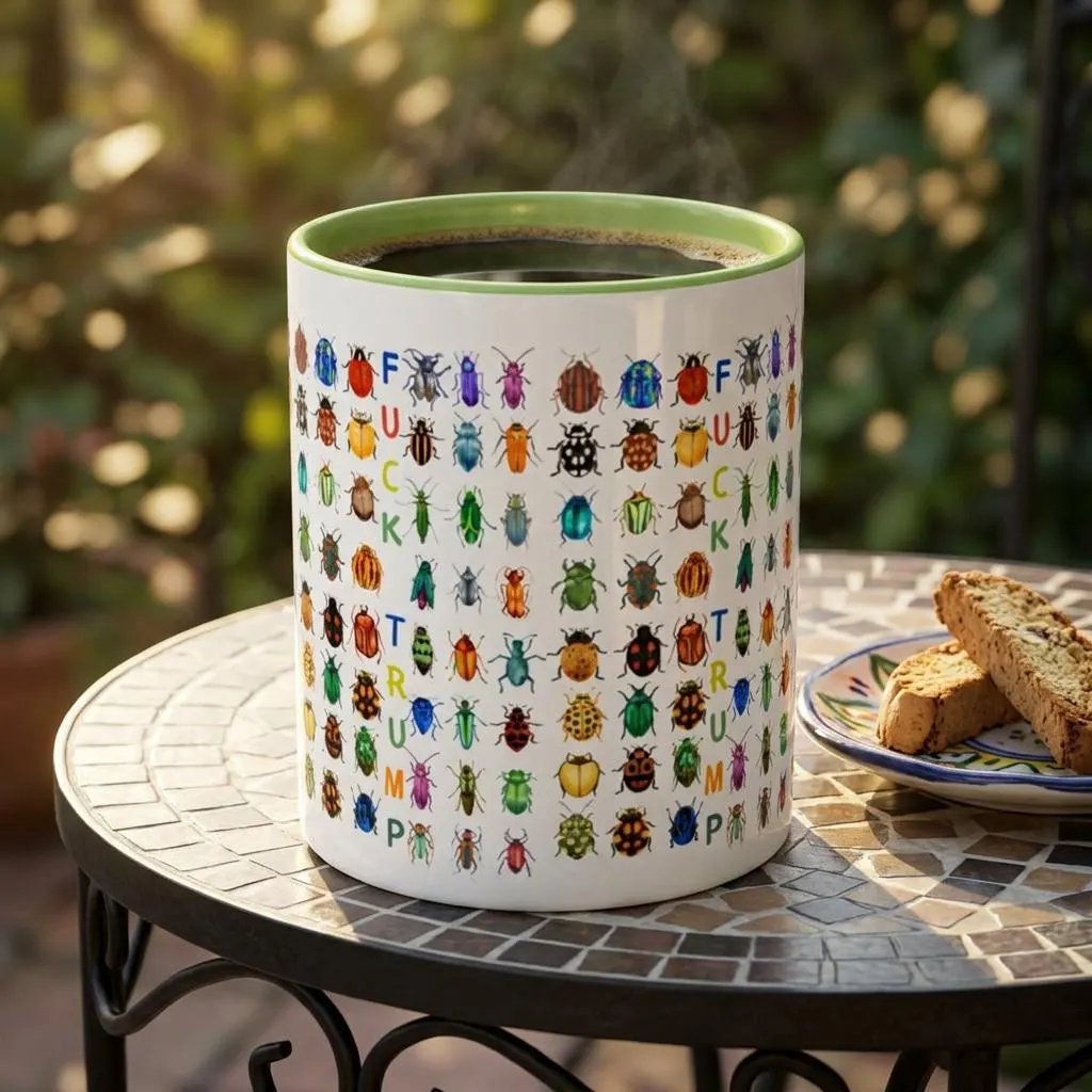 Anti Trump Bugs & Beetles Accent Mug, Subtle Fuck Trump Bug Lover Gift Cottagecore Coffee Cup - image 3