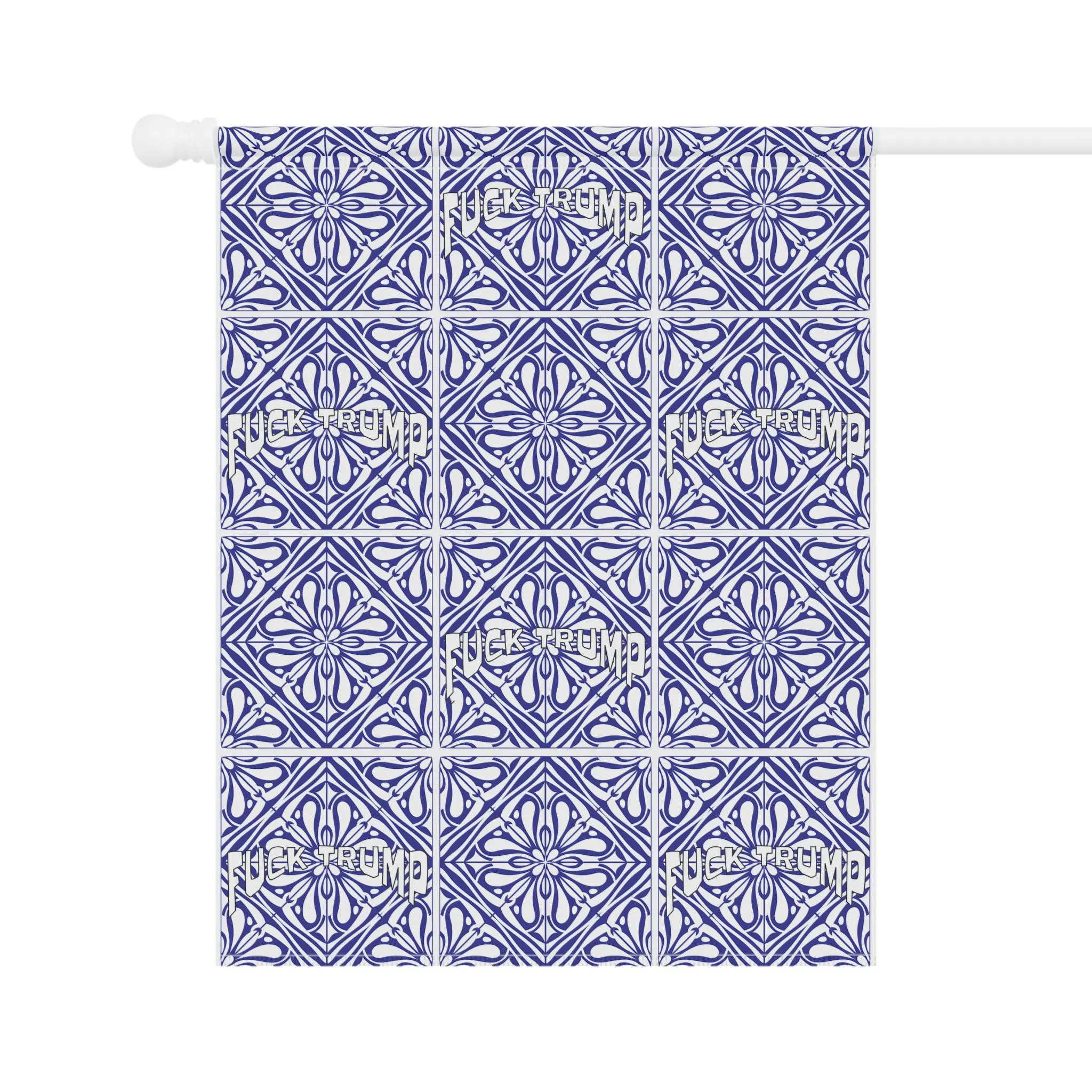 Subtle Fuck Trump House Banner Portuguese Azulejos Tiles, Garden Flag Anti Trump Yard Lawn Decor Patio Art - image 4
