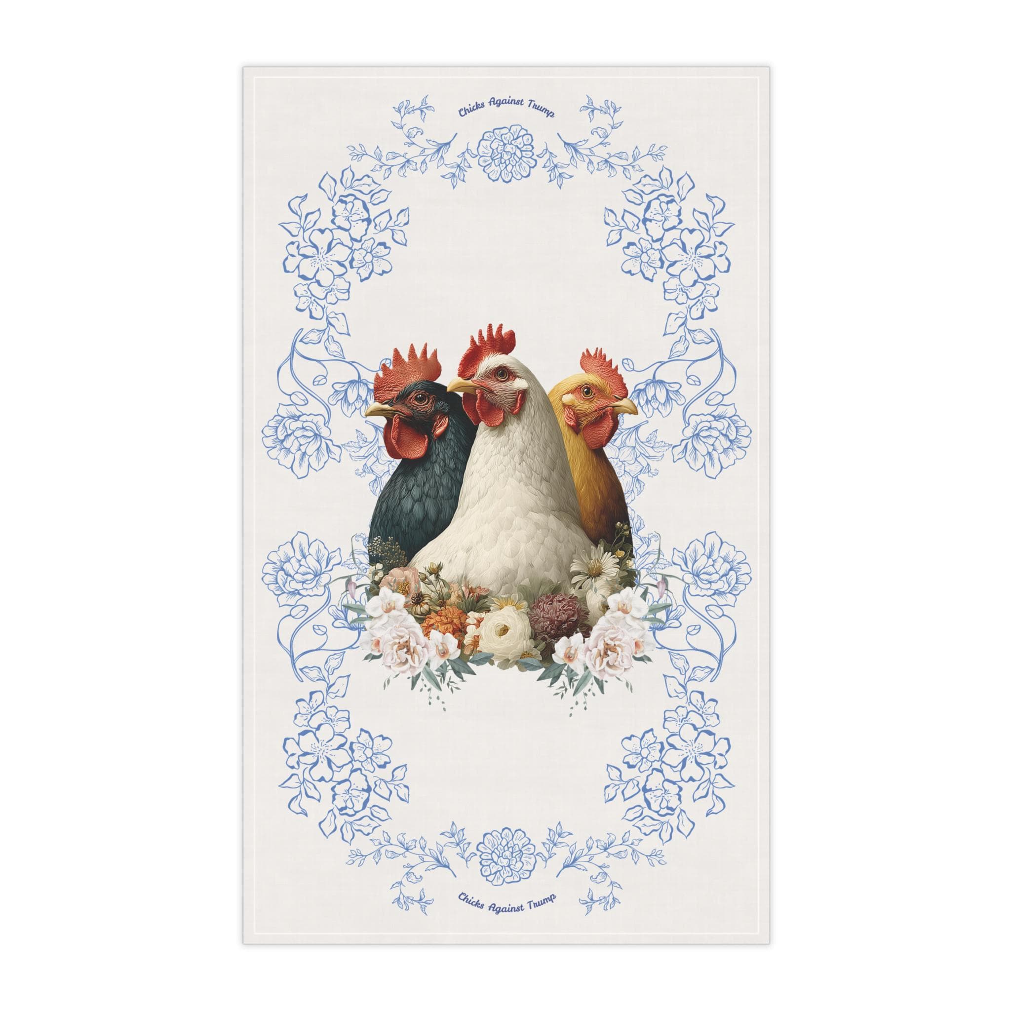 Chicks Against Trump Tea Towel, Anti Trump Chickens Farmhouse Kitchen Decor Mothers Day Gift - image 5
