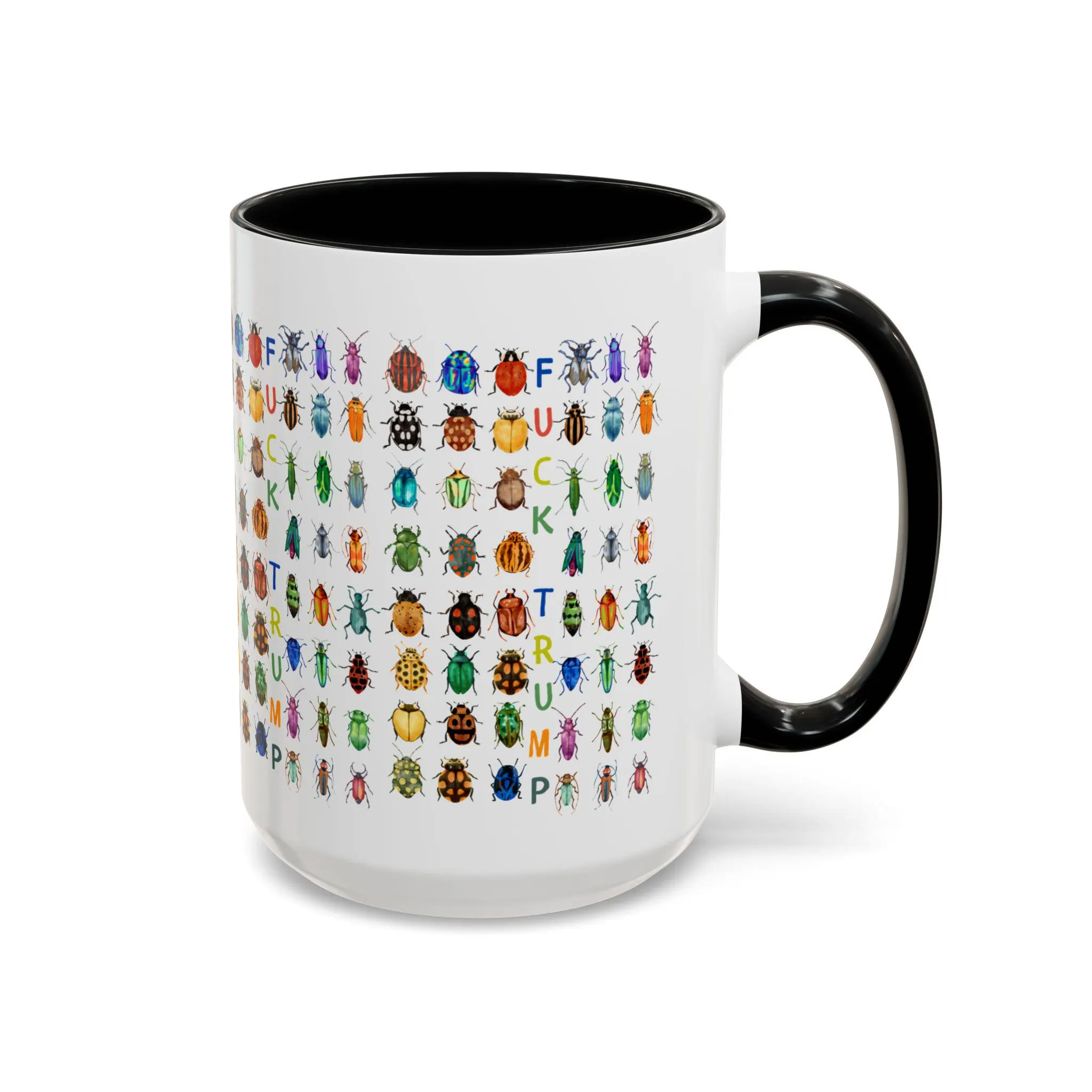 Anti Trump Bugs & Beetles Accent Mug, Subtle Fuck Trump Bug Lover Gift Cottagecore Coffee Cup - image 4