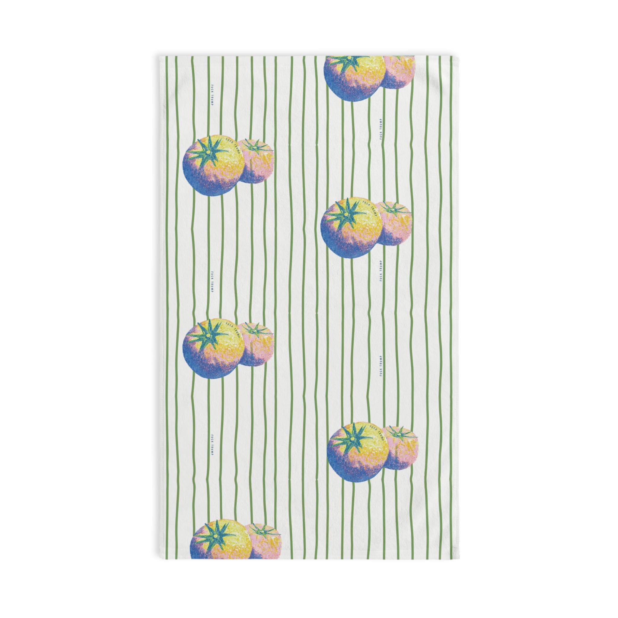 Subtle Anti Trump Pink Tomatoes Hand Towel, Fuck Trump Boho Fruit Vegetables Decor, Mom Gift - image 4