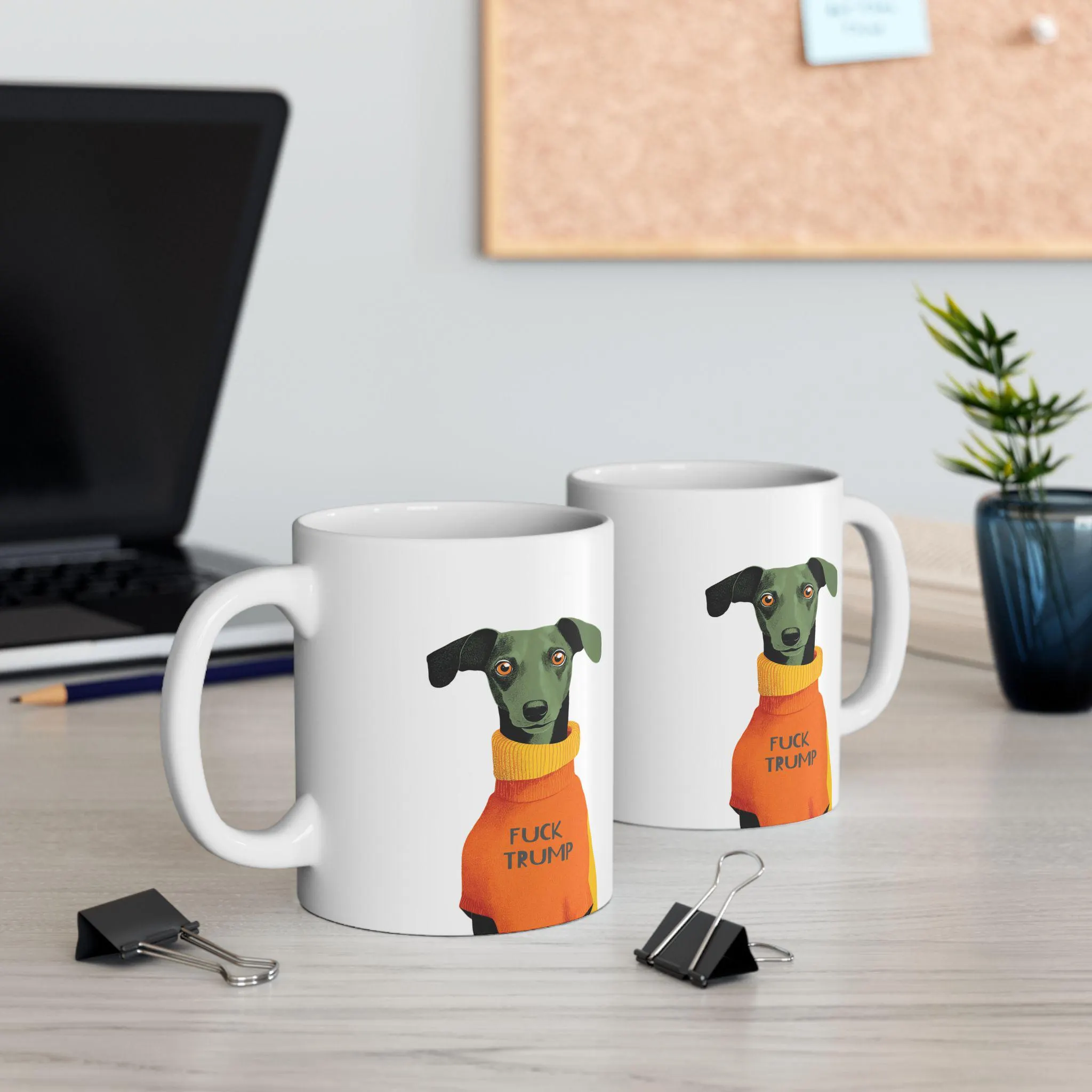 Funny Dachshund Anti Trump Mug, Fuck Trump Dog Lover Coffee Cup, Democrat Terrier Parent Kitchen Decor Gift - image 4