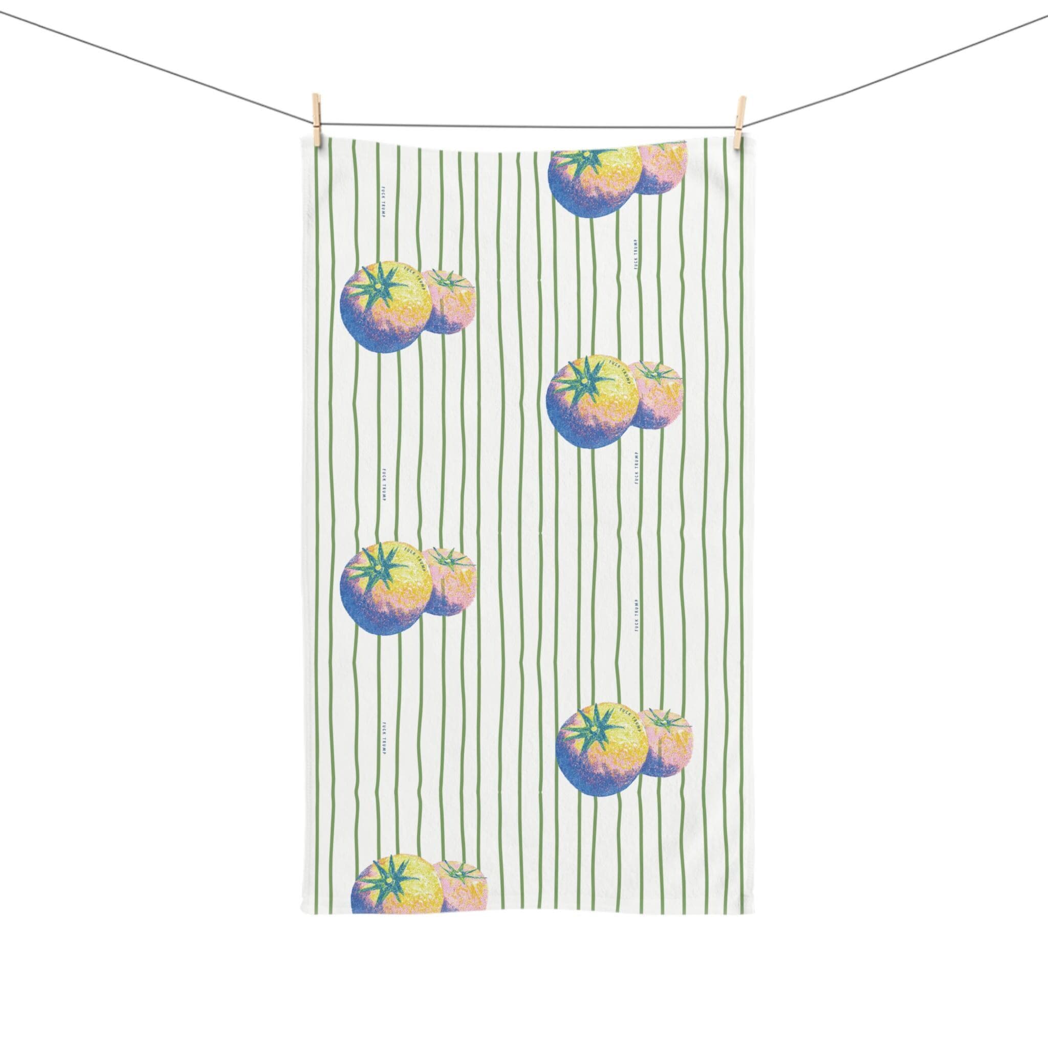 Subtle Anti Trump Pink Tomatoes Hand Towel, Fuck Trump Boho Fruit Vegetables Decor, Mom Gift - image 5