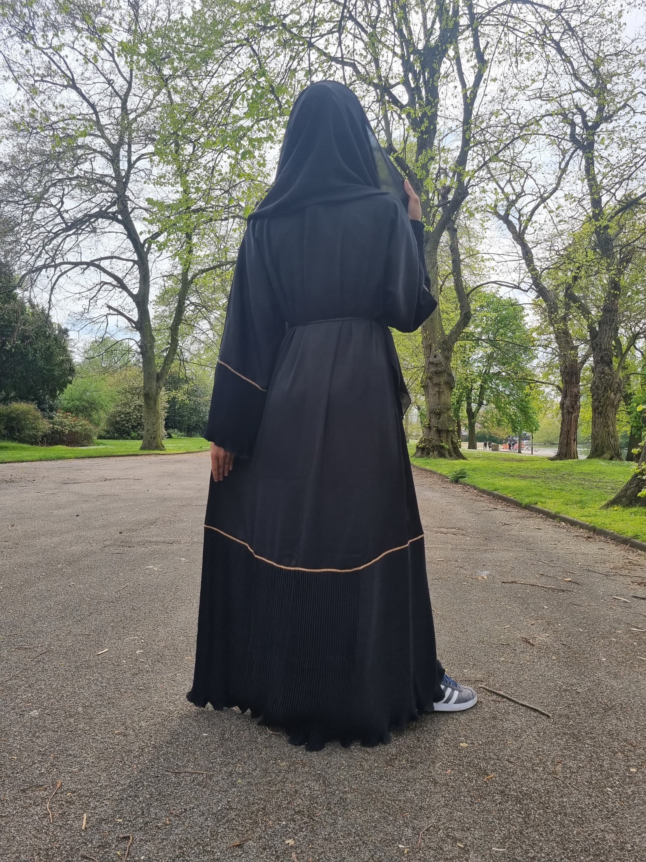 Frill Open Abaya,Black abaya,brown abaya  Dubai abaya,morrocan dress islamic dress, party dress, simple abaya, abaya set,khaleji ,jilbub - image 3