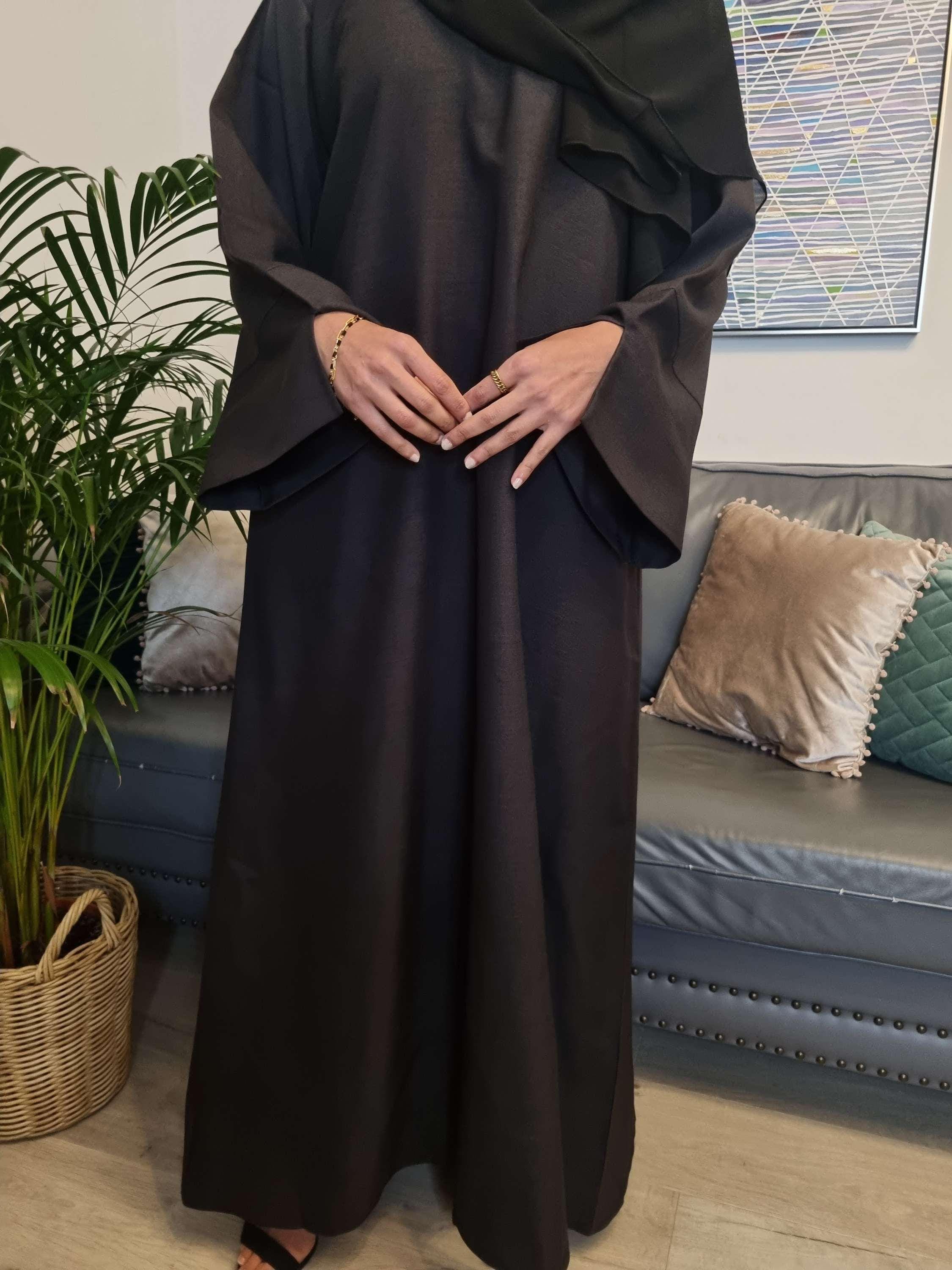 Linen Closed Abaya with Matching Scarf– Modest Long Dress for Women | Elegant Umrah & Everyday Wear - image 5
