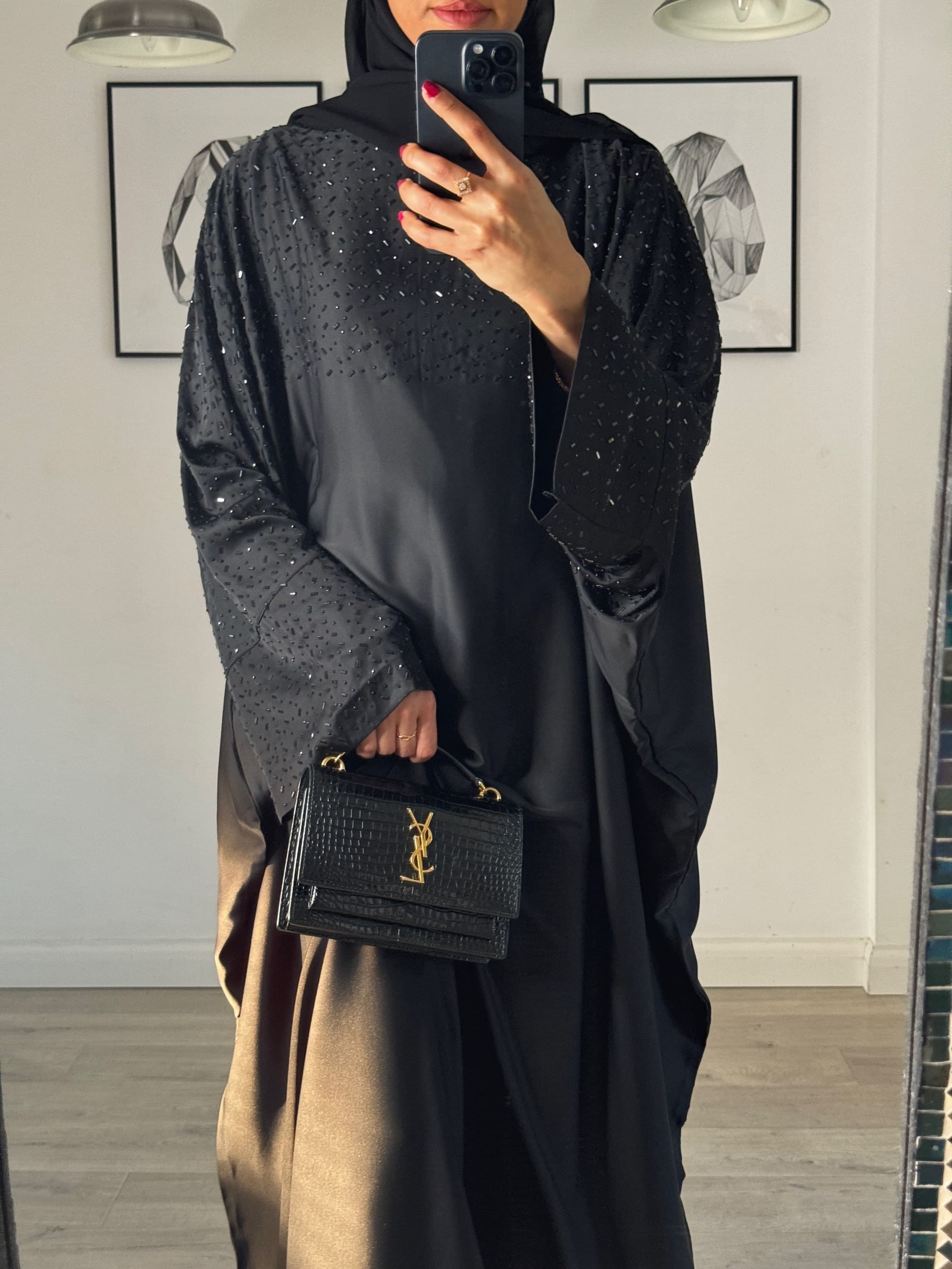 Ayina Butterfly Kaftan Abaya - Luxury Dubai Abayas-party abaya- Wedding abaya ,Occasion abaya , party outfit - butterfly abaya - image 4