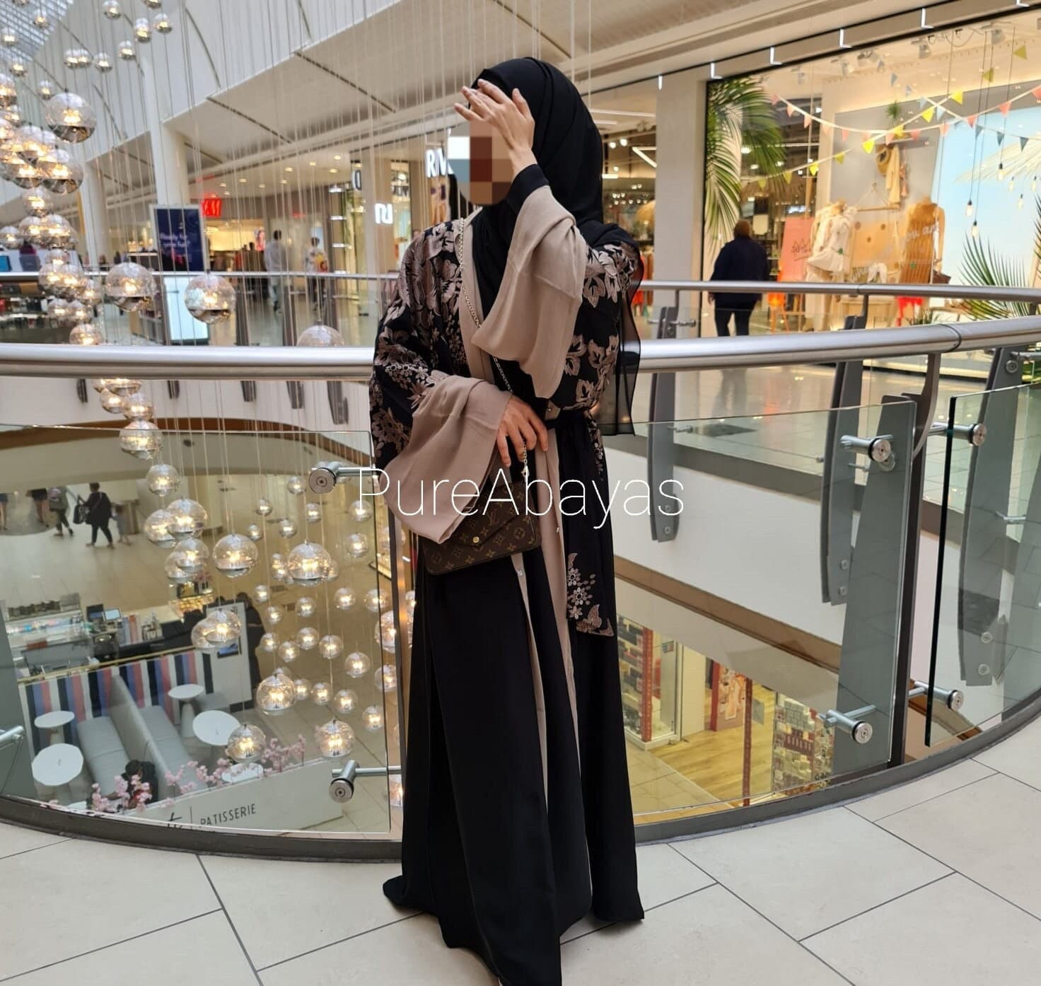 Pretty Floral Embroidery Dubai Abaya: Black Open Design for Occasions, Parties, and Hijab Styling - Modest Muslim Dress - image 5