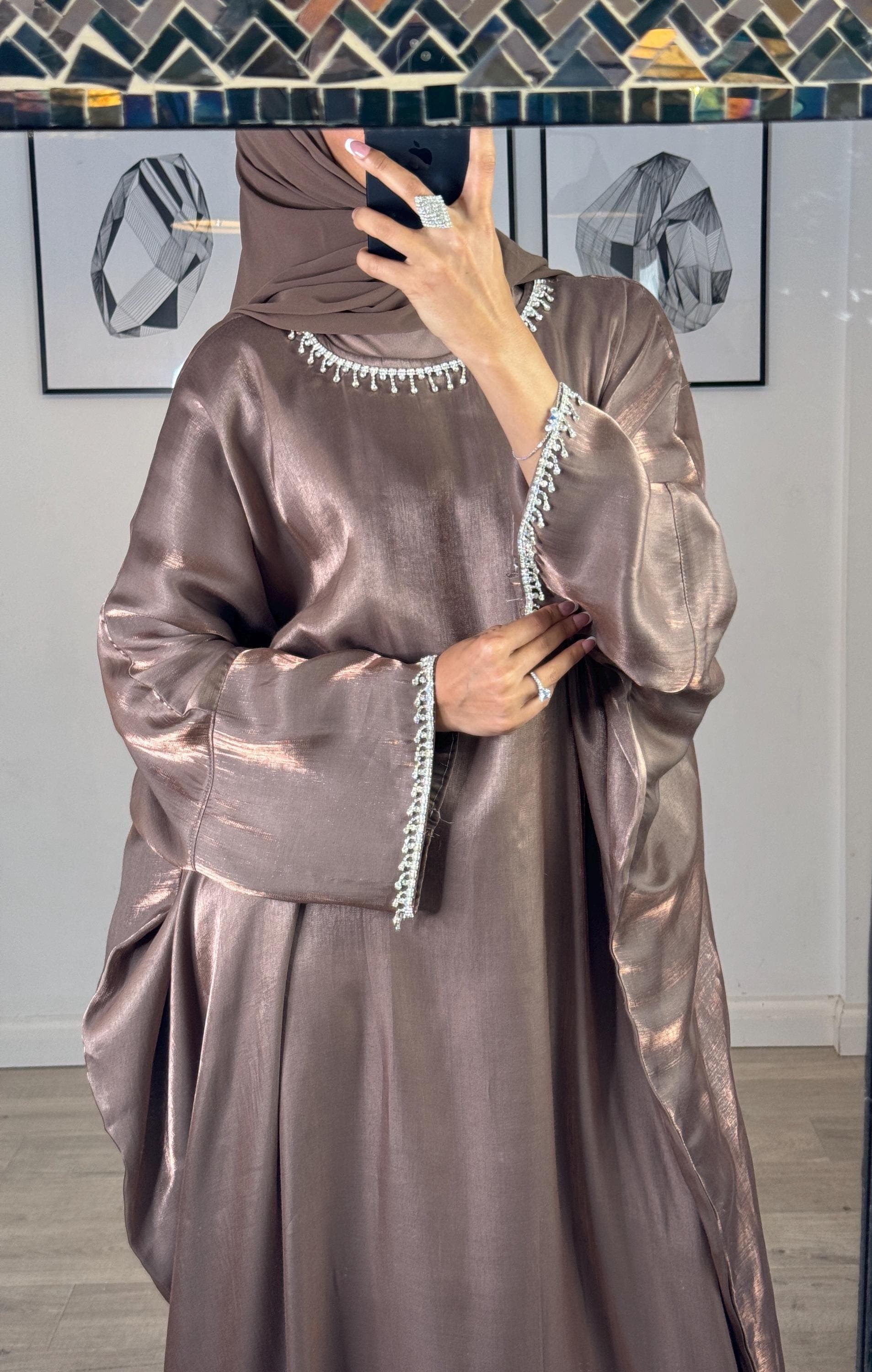 Luxury Organza Butterfly Kaftan Abaya: Dubai Style Party Outfit - image 4