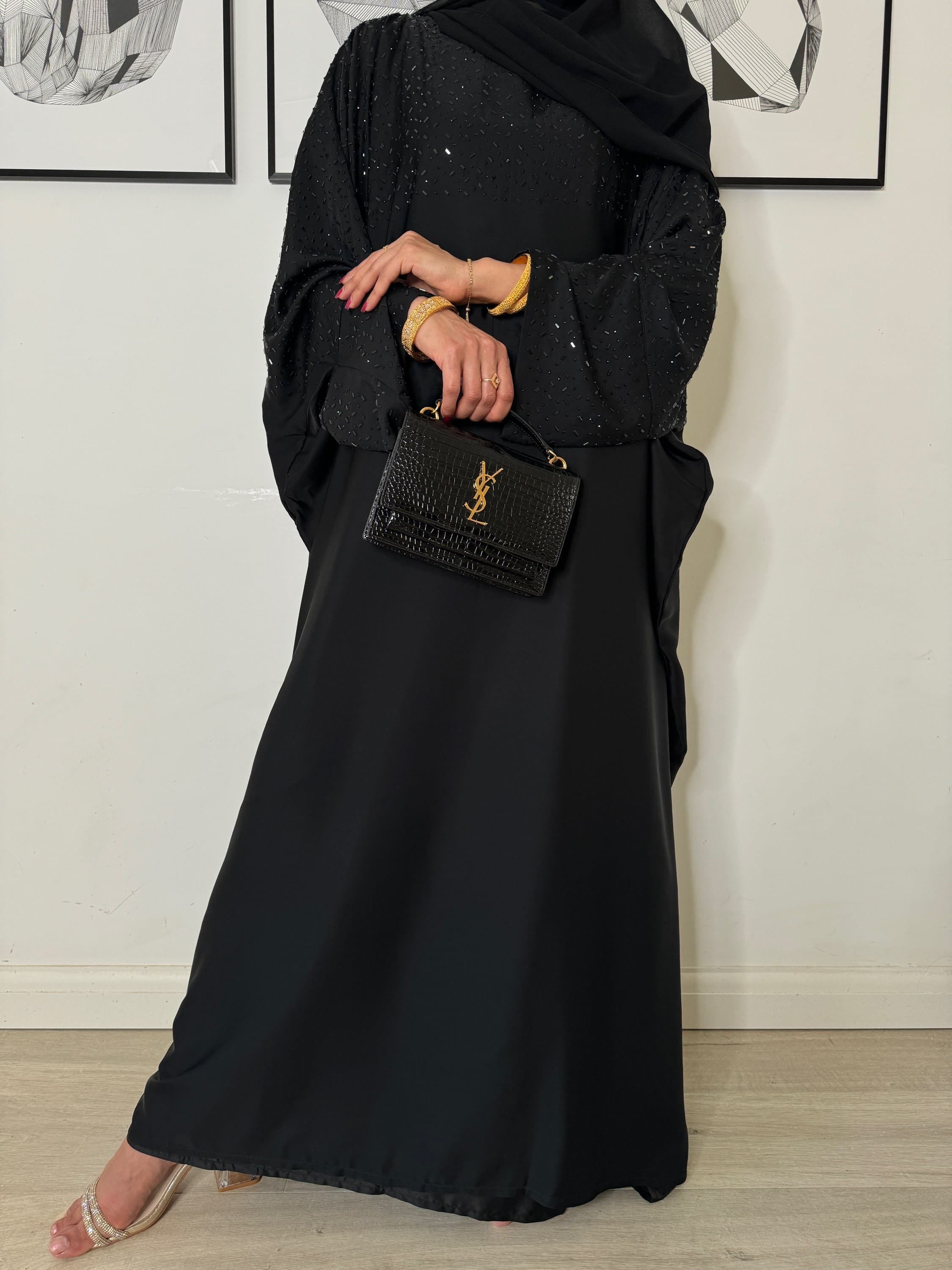 Ayina Butterfly Kaftan Abaya - Luxury Dubai Abayas-party abaya- Wedding abaya ,Occasion abaya , party outfit - butterfly abaya - image 5