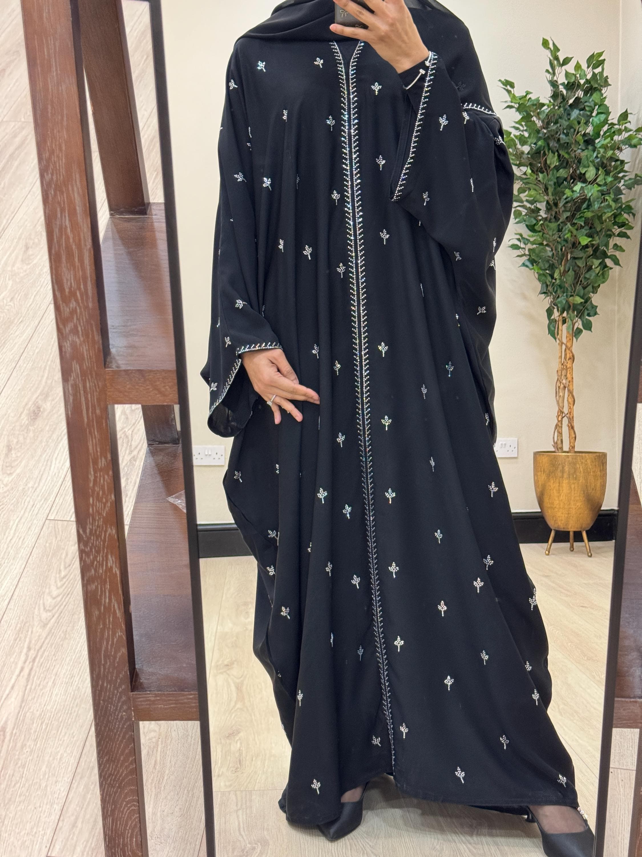 Amara Butterfly Abaya with inner Belt and Hijab, Eid Outfit - image 2