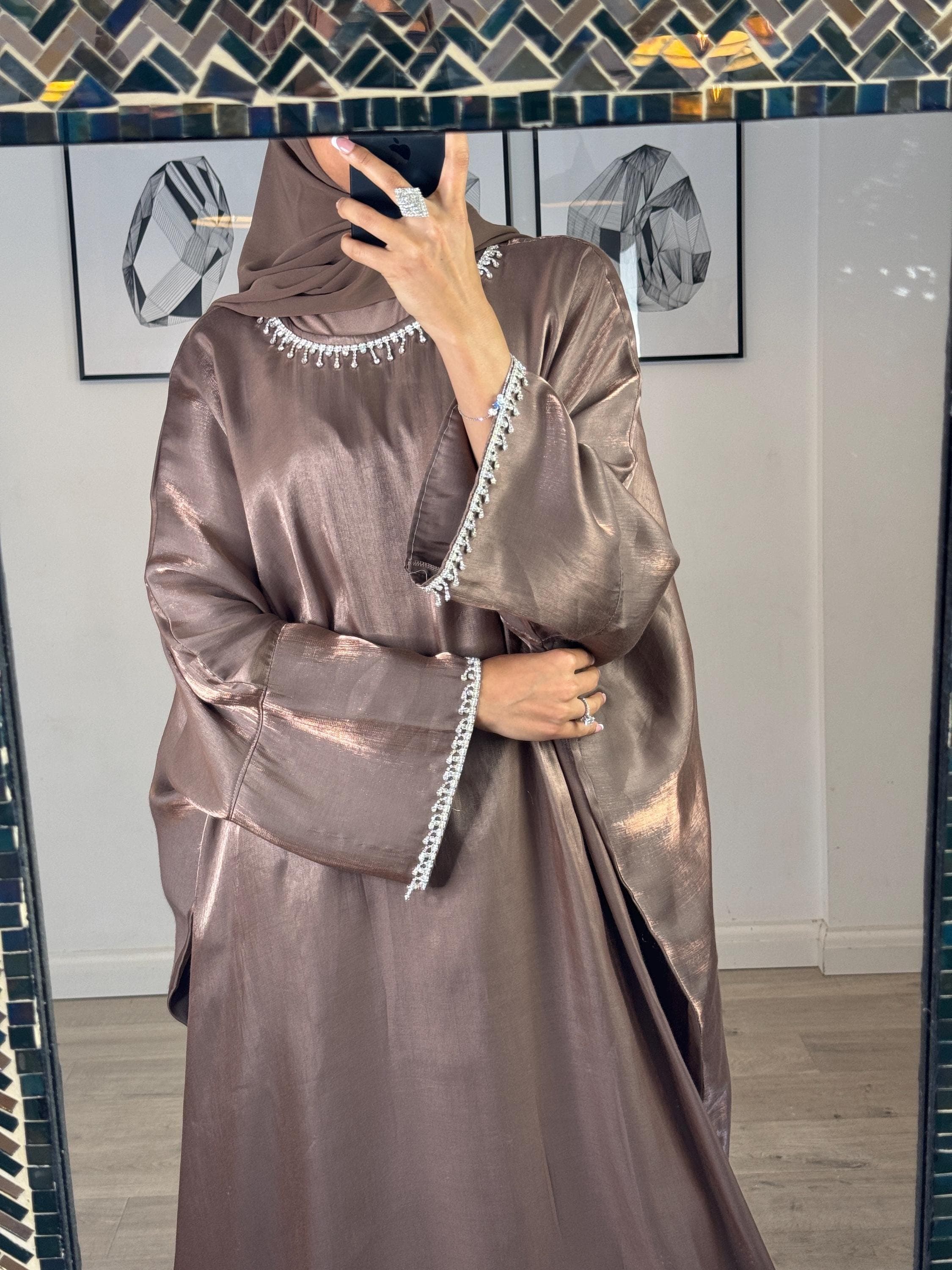 Luxury Organza Butterfly Kaftan Abaya: Dubai Style Party Outfit - image 5