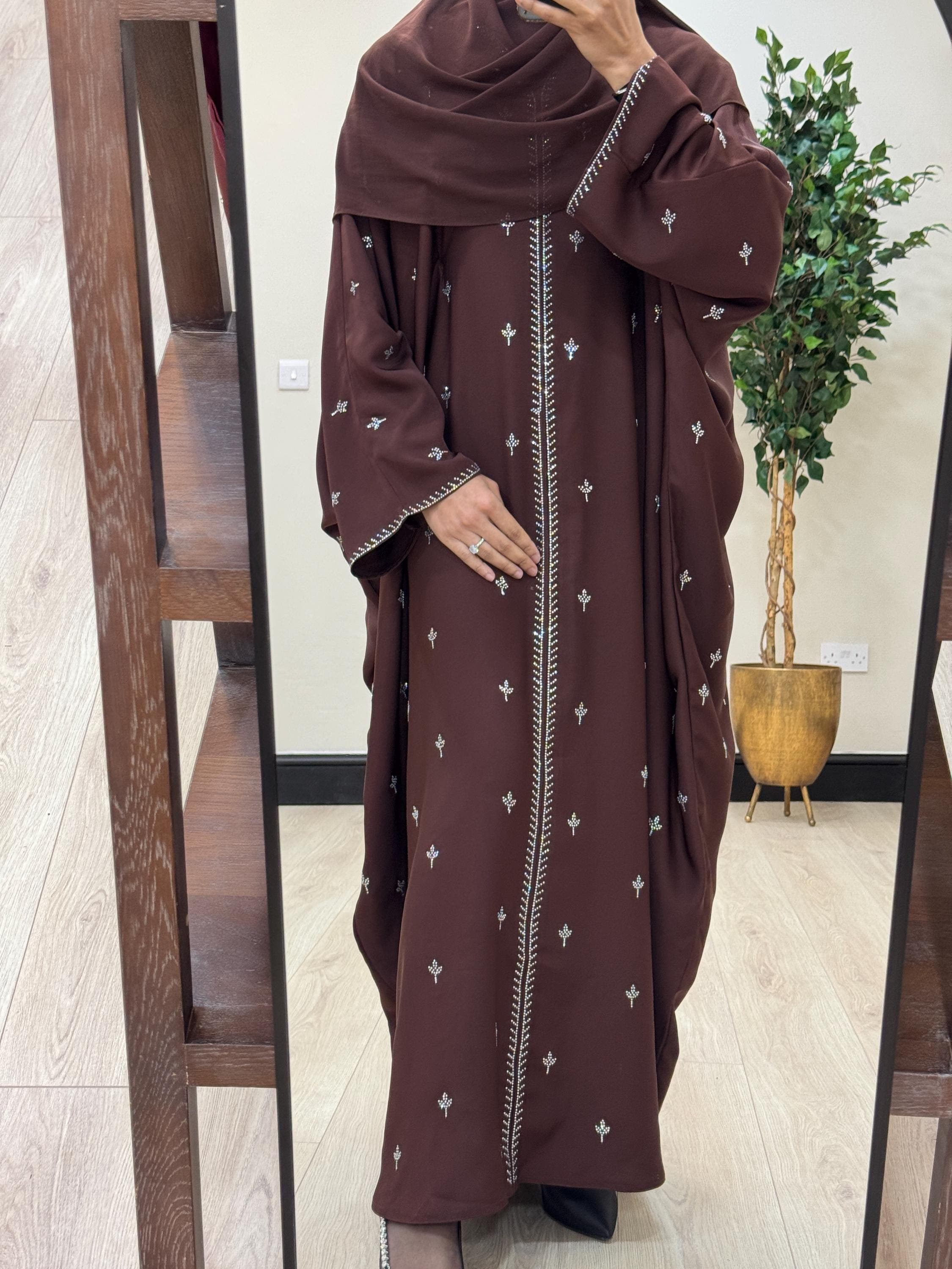 Amara Butterfly Abaya with inner Belt and Hijab, Eid Outfit - image 5