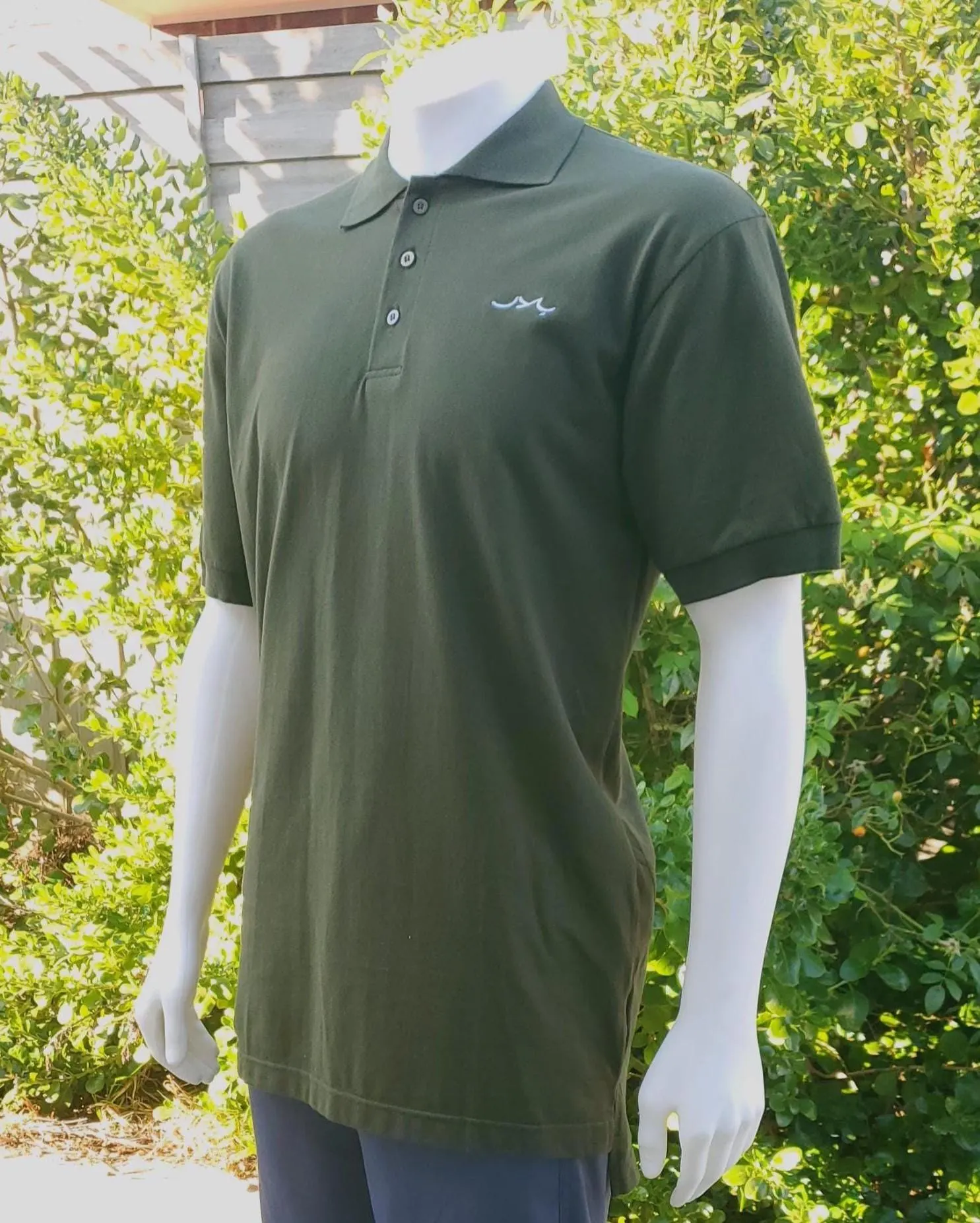 100% Cotton Breathable Polo Shirt Mens Long Line Modest Top Suitable For Prayer Youth-Adult Size S,M,L,XL,2XL Dark Green - Bilaal
