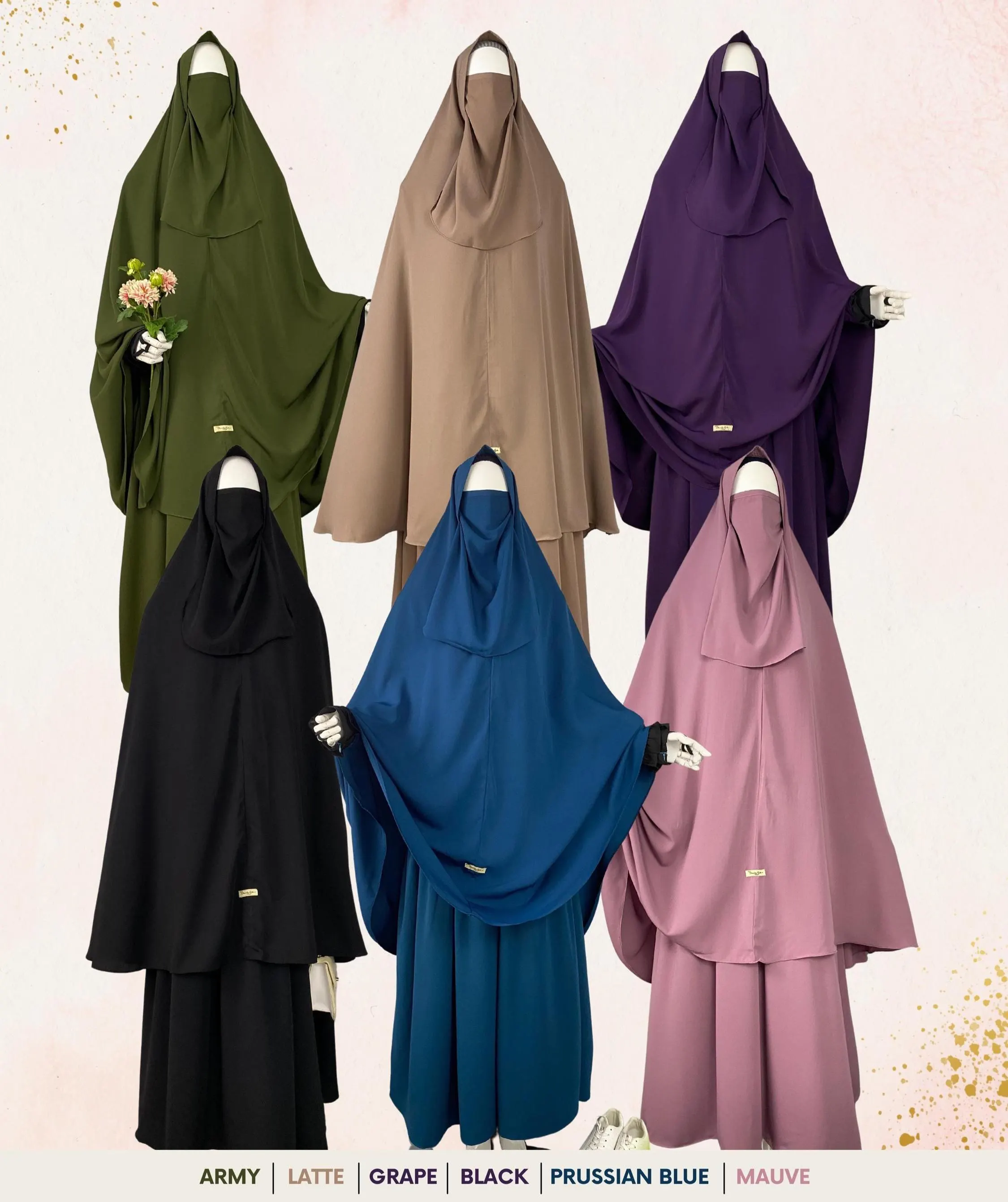 Lightweight Hassle-Free Khimar Slip On Hijab Long Muslim Islamic Sunnah Scarf Large Jilbab Teen-Adult Size FREE Niqab |5 COLOURS| Kareema
