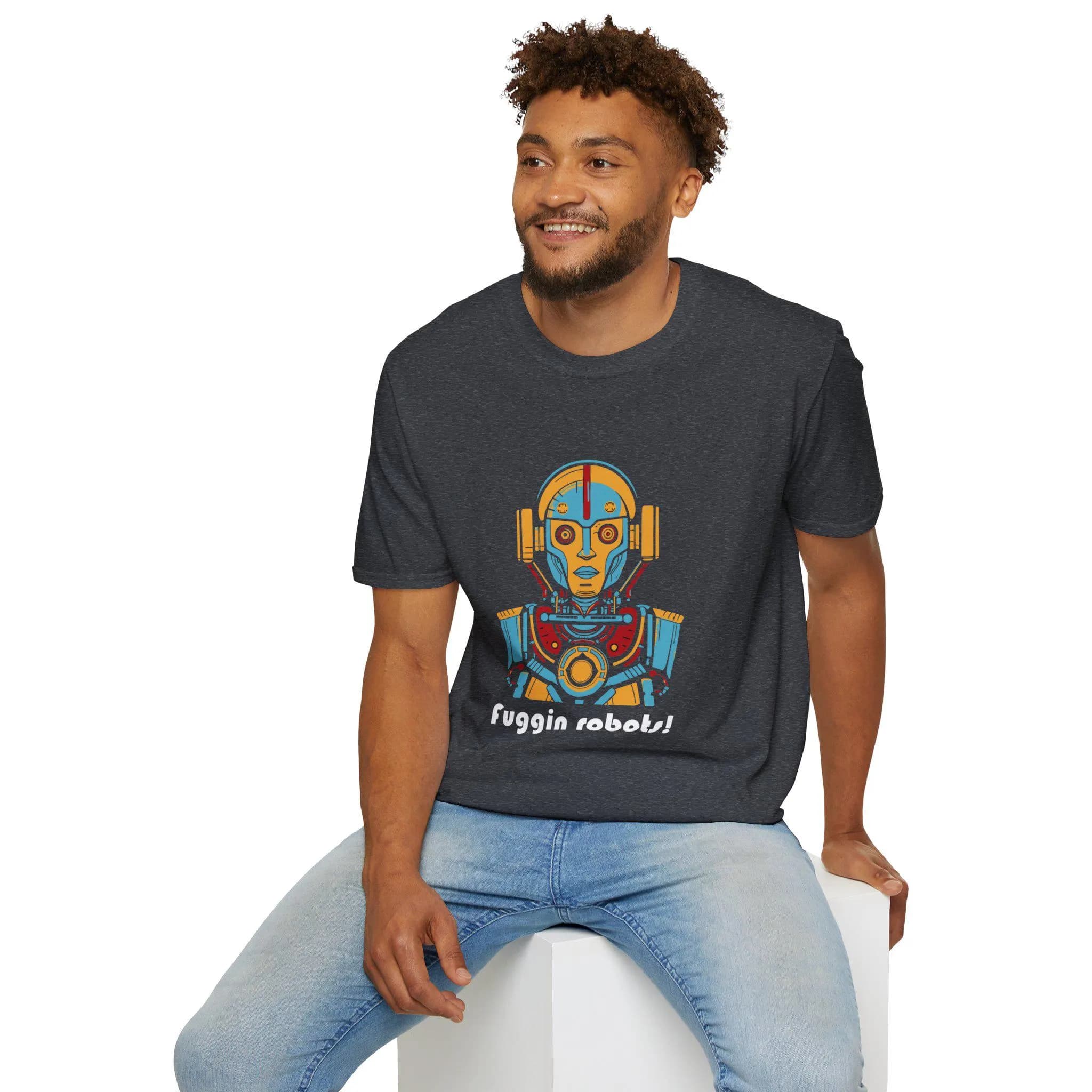 Fuggin Robots Graphic T-Shirt: Unisex Geek Humor Tee - image 3