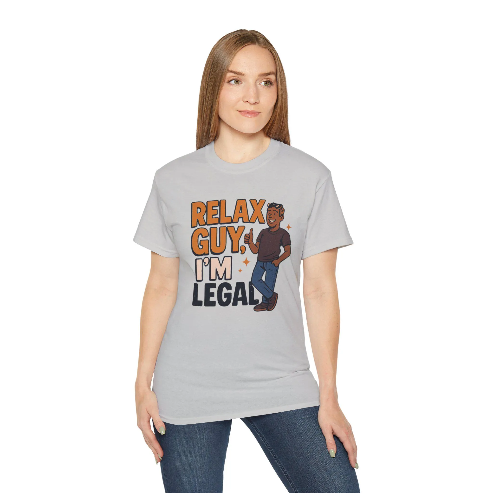 Relax Guy I'm Legal Unisex Tee, Funny Casual Tshirt for Men or Women, Gift for Him or Her, Cotton Shirt, Humorous Graphic Tee, Sarcastic - image 3