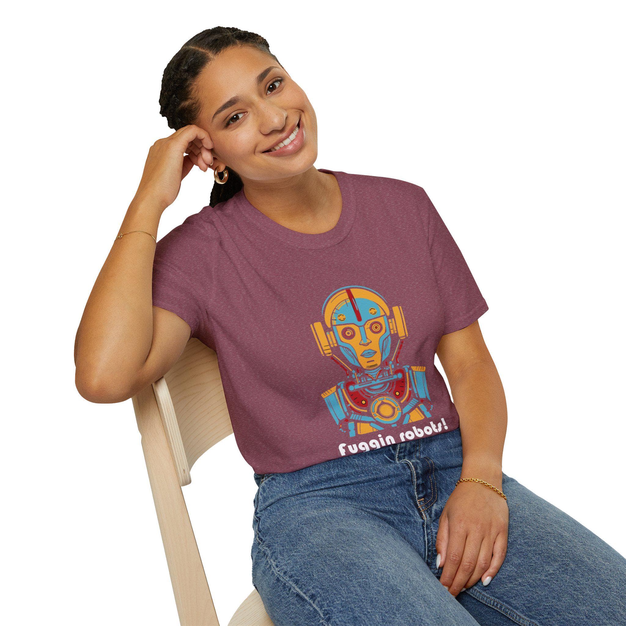 Fuggin Robots Graphic T-Shirt: Unisex Geek Humor Tee - image 2