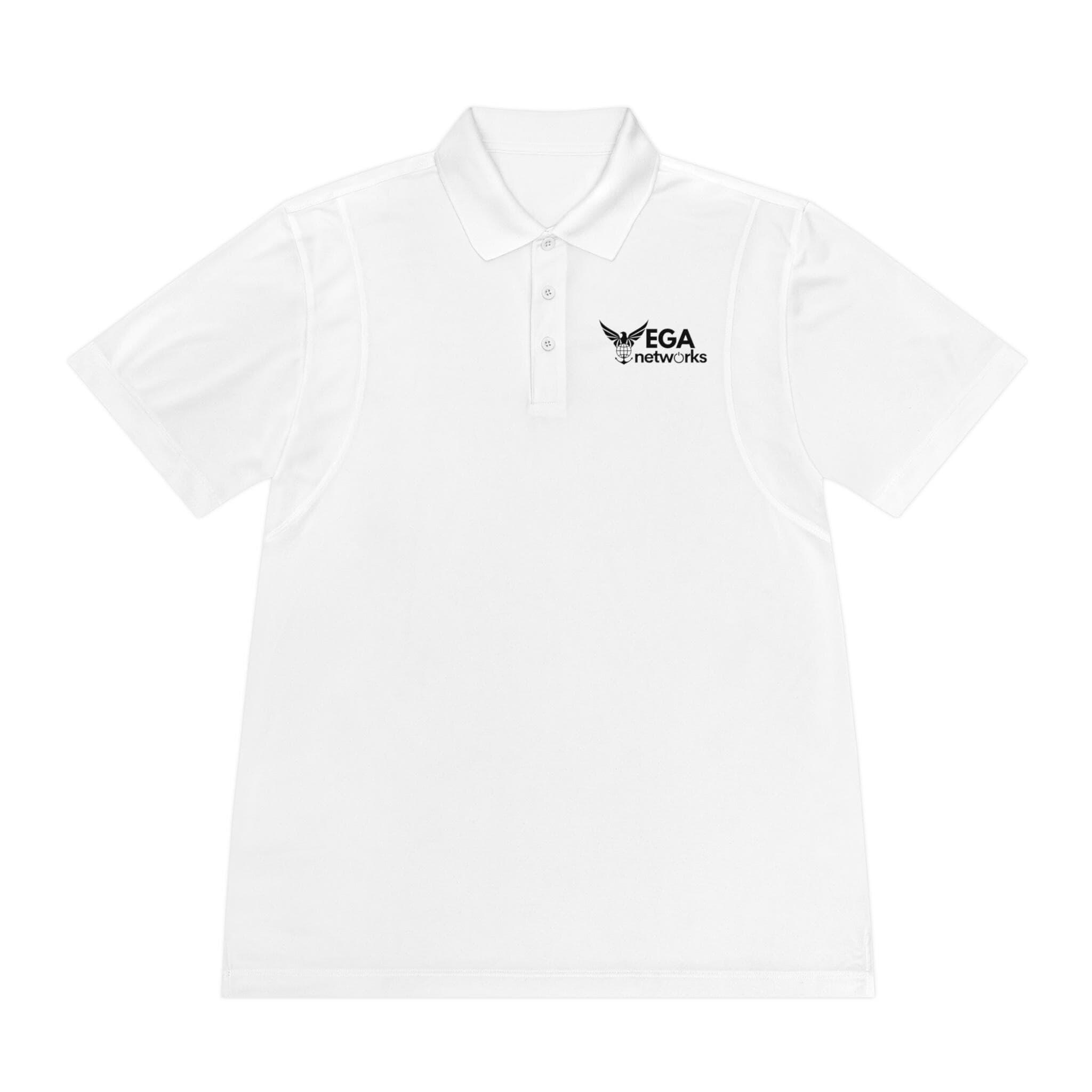 EGA Networks Moisture-Wicking Sport Polo Shirt: 100% Polyester, 3-Button Placket